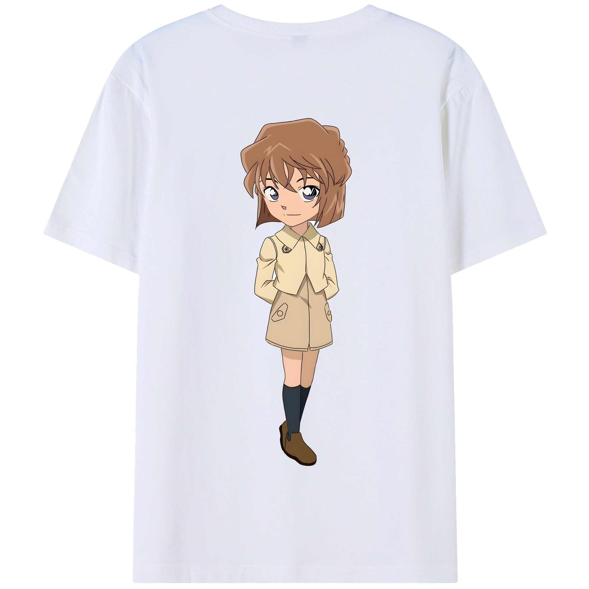 （画像用） 名探偵コナン 灰原 哀 はいばら あい Detective Conan Anita Hailey、Vi Graythorn Haibara Ai 綿100％半袖Tシャツ（背面プリント）