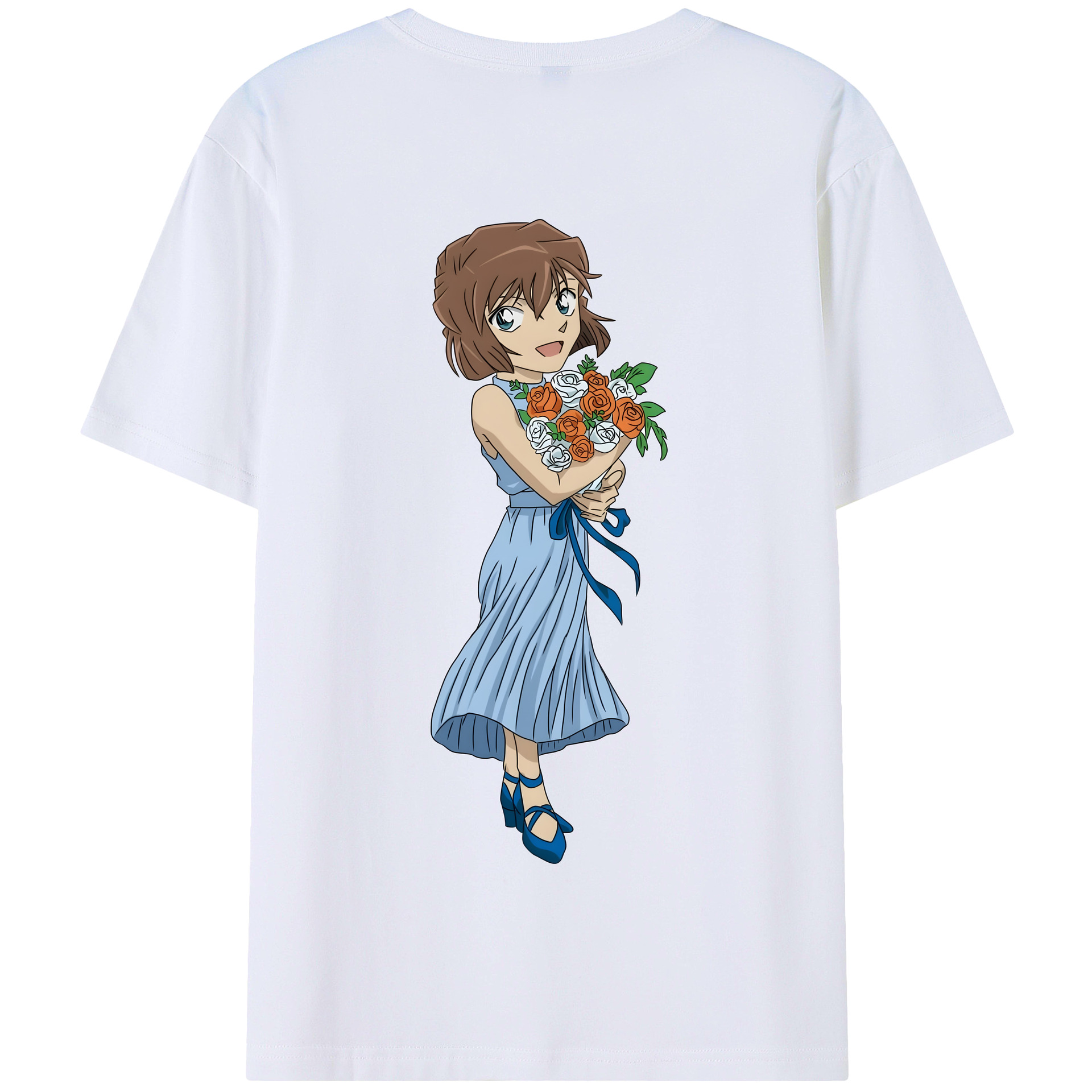 （画像用） 名探偵コナン 灰原 哀 はいばら あい Detective Conan Anita Hailey、Vi Graythorn Haibara Ai 綿100％半袖Tシャツ（背面プリント）
