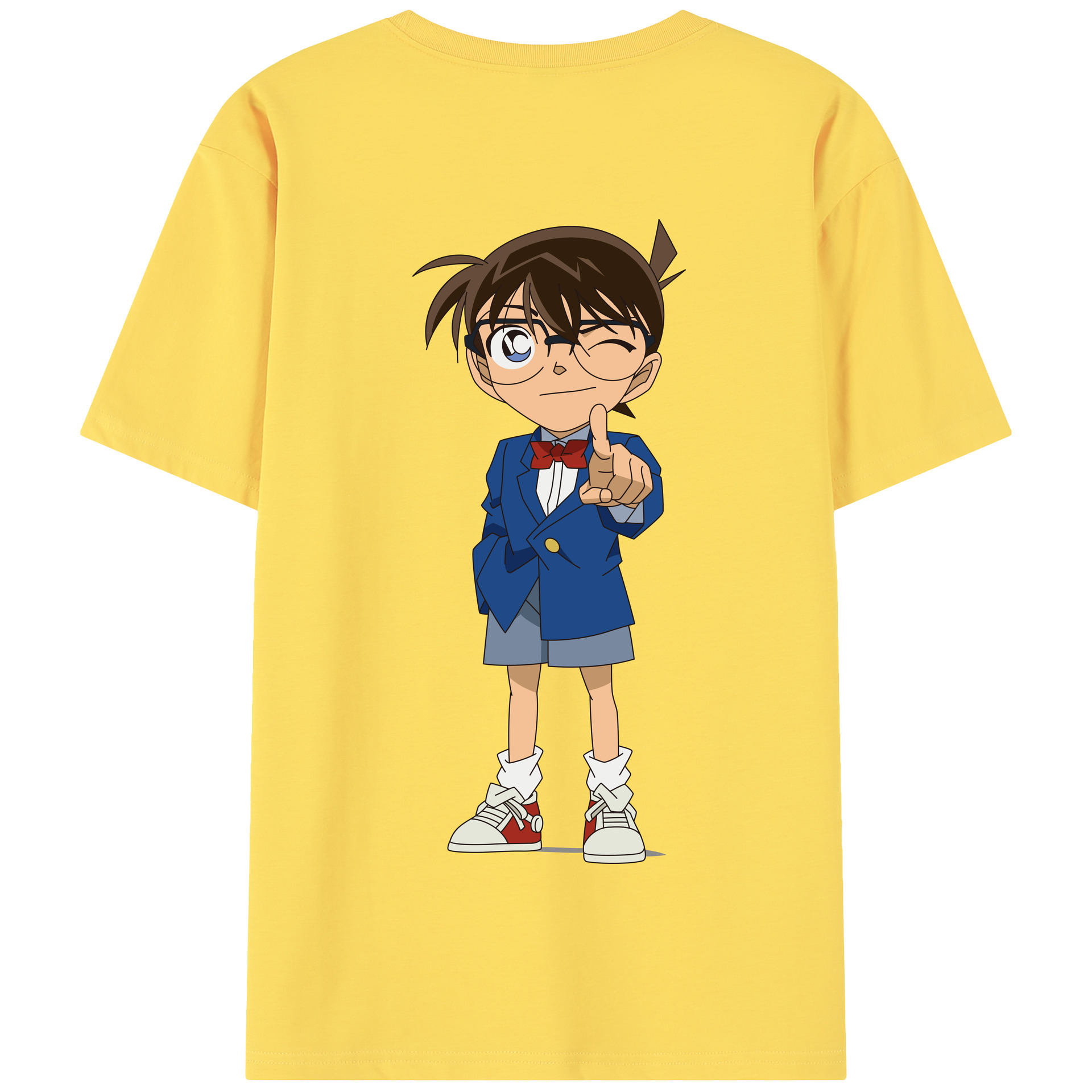 （画像用） 名探偵コナン 江戸川 コナン Detective Conan Conan Edogawa 綿100％半袖Tシャツ（背面プリント）