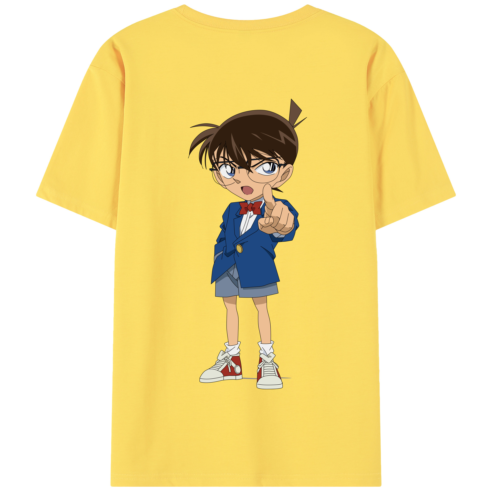 （画像用） 名探偵コナン 江戸川 コナン Detective Conan Conan Edogawa 綿100％半袖Tシャツ（背面プリント）