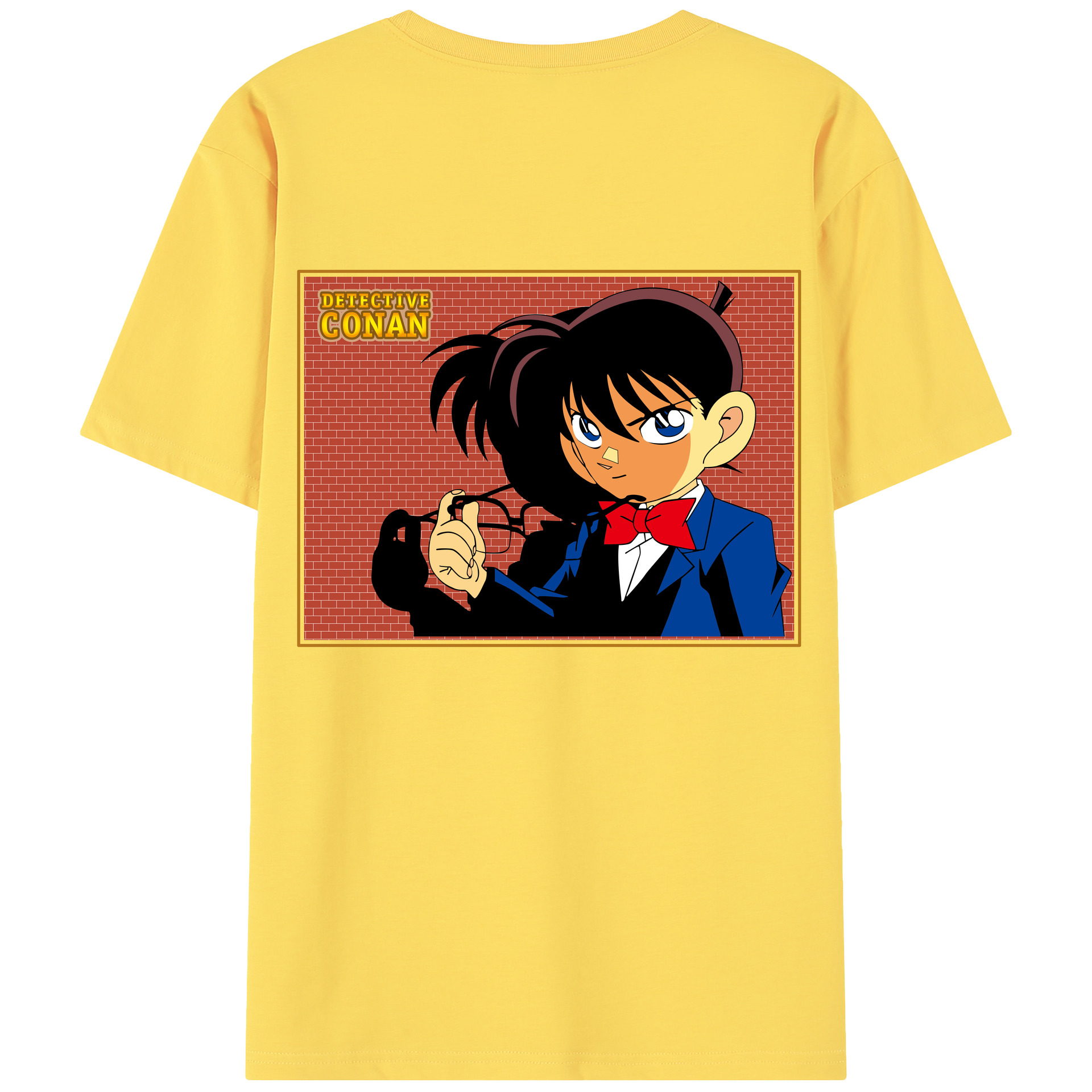 （画像用） 名探偵コナン 江戸川 コナン Detective Conan Conan Edogawa 綿100％半袖Tシャツ（背面プリント）