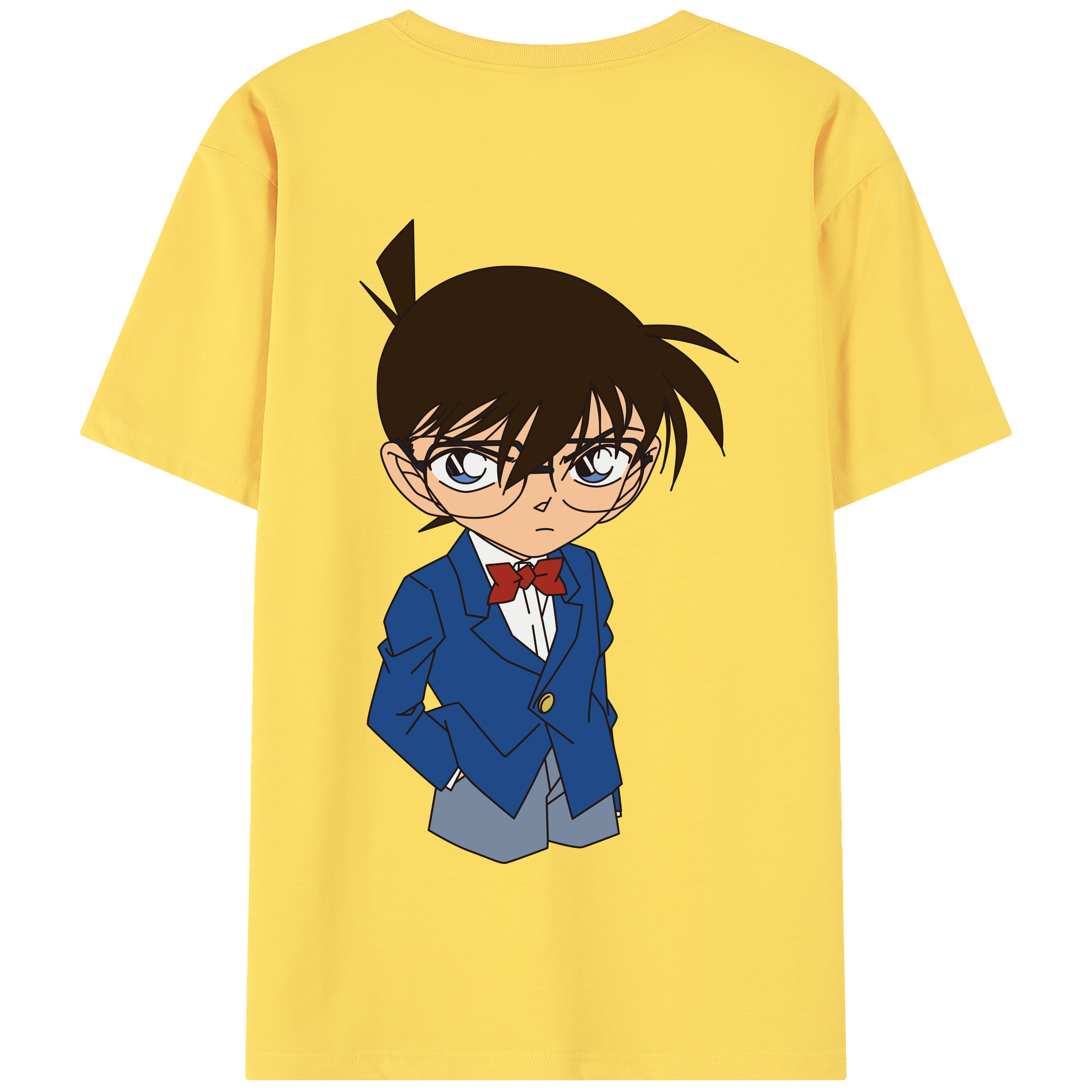 （画像用） 名探偵コナン 江戸川 コナン Detective Conan Conan Edogawa 綿100％半袖Tシャツ（背面プリント）