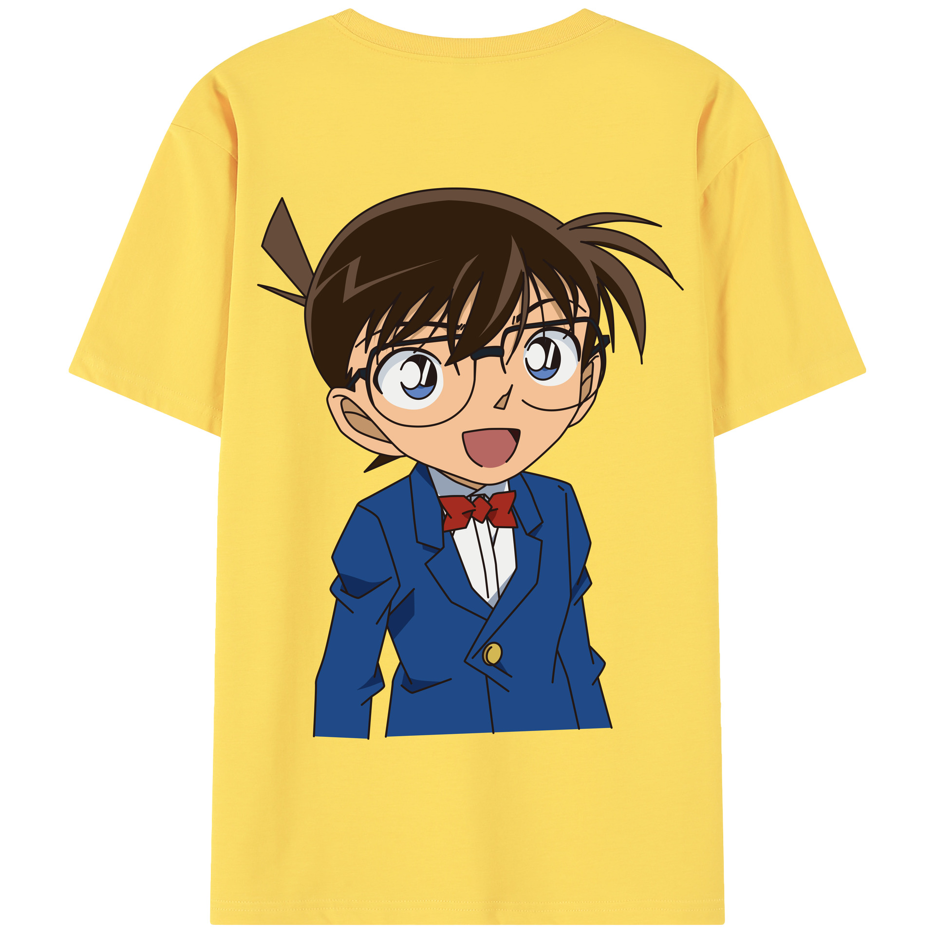 （画像用） 名探偵コナン 江戸川 コナン Detective Conan Conan Edogawa 綿100％半袖Tシャツ（背面プリント）