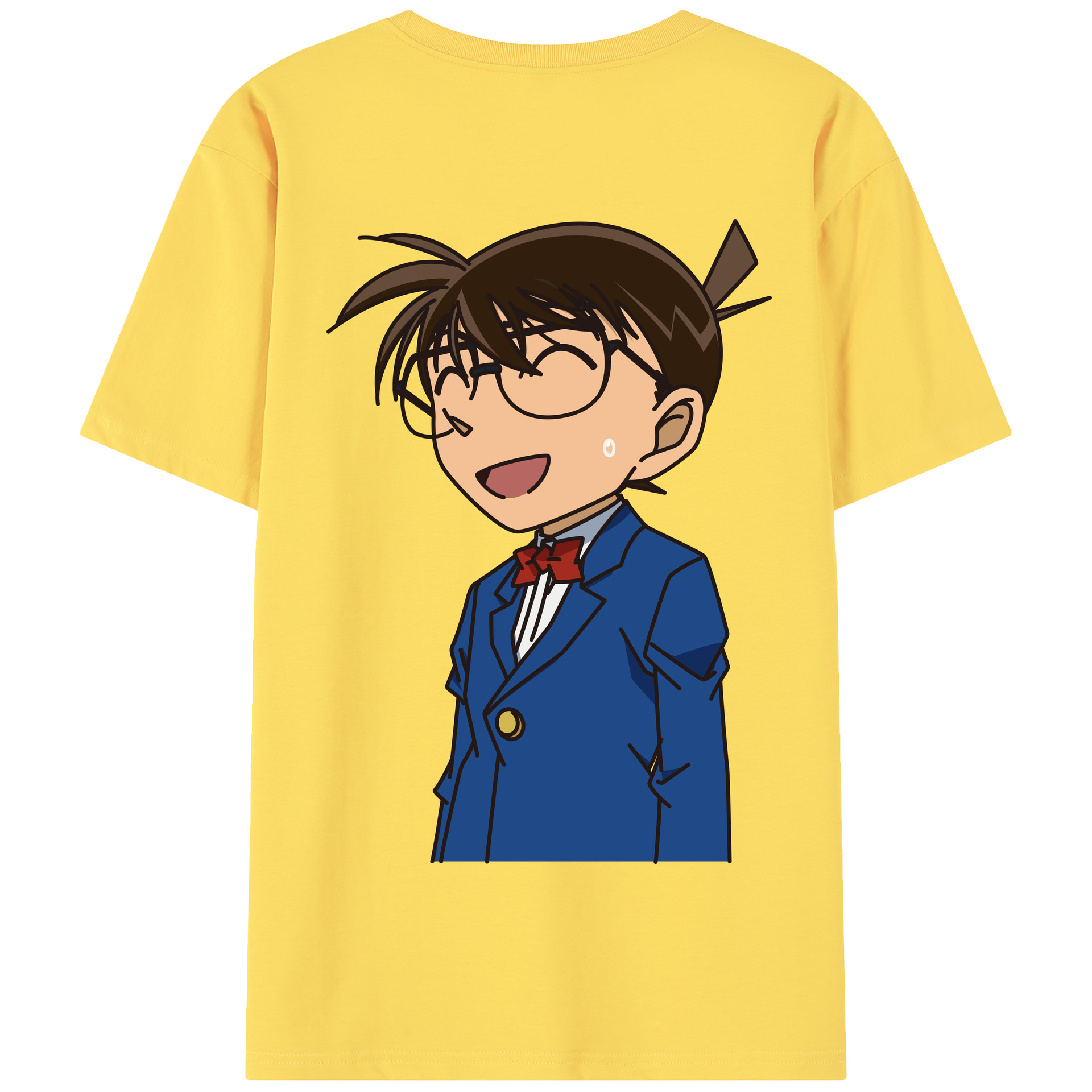（画像用） 名探偵コナン 江戸川 コナン Detective Conan Conan Edogawa 綿100％半袖Tシャツ（背面プリント）