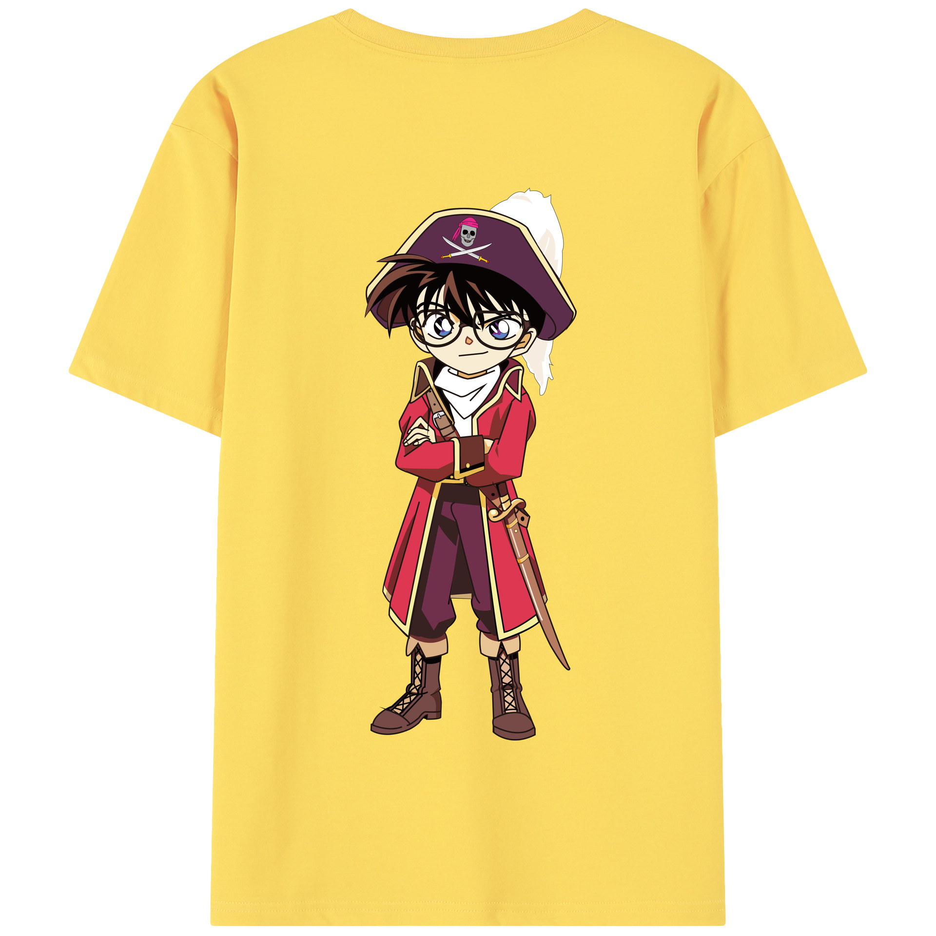 （画像用） 名探偵コナン 江戸川 コナン Detective Conan Conan Edogawa 綿100％半袖Tシャツ（背面プリント）