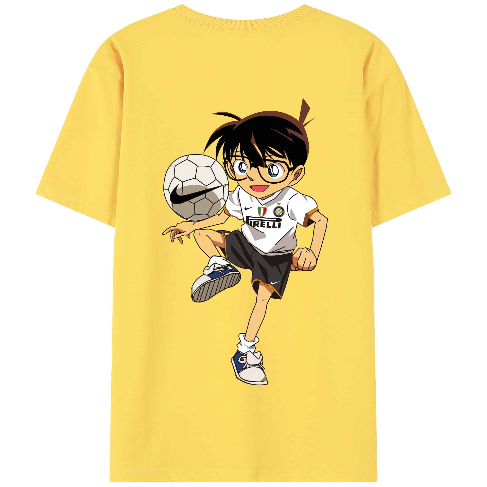 （画像用） 名探偵コナン 江戸川 コナン Detective Conan Conan Edogawa 綿100％半袖Tシャツ（背面プリント）