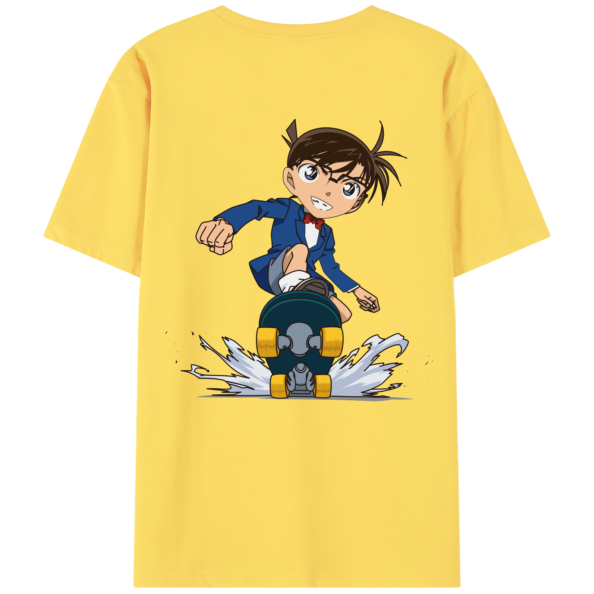 （画像用） 名探偵コナン 江戸川 コナン Detective Conan Conan Edogawa 綿100％半袖Tシャツ（背面プリント）