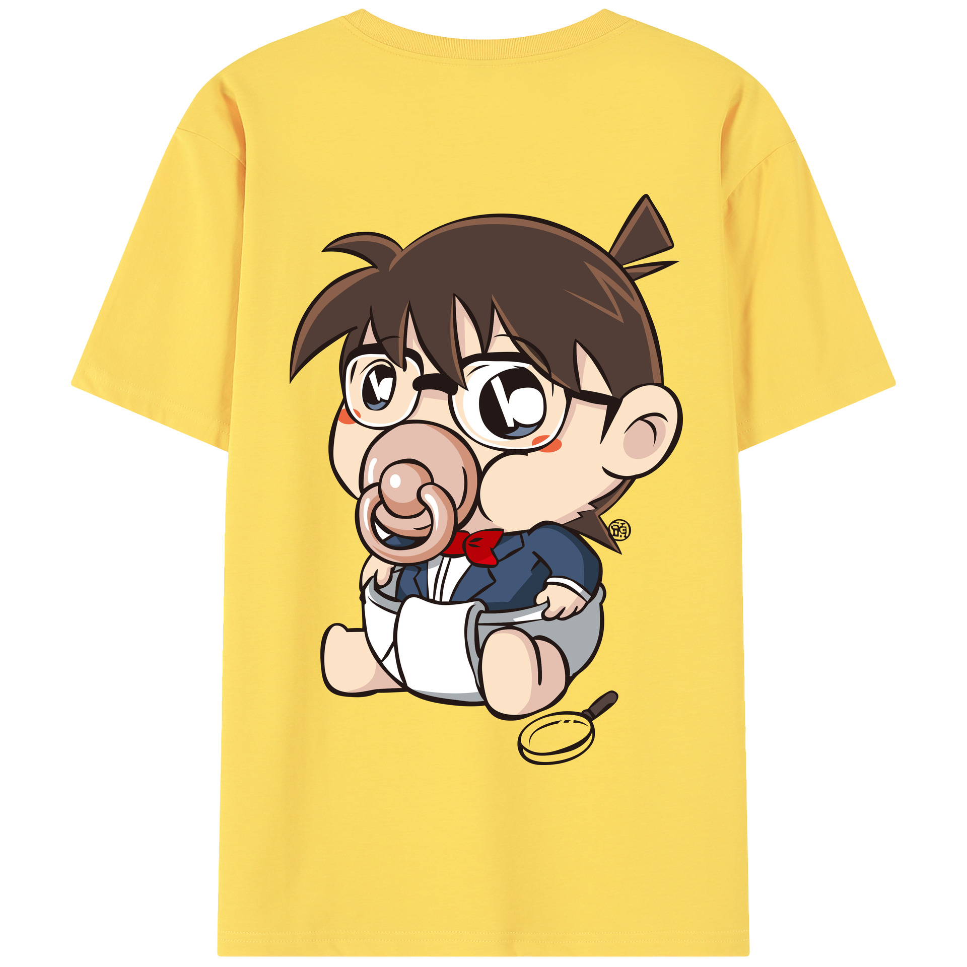 （画像用） 名探偵コナン 江戸川 コナン Detective Conan Conan Edogawa 綿100％半袖Tシャツ（背面プリント）
