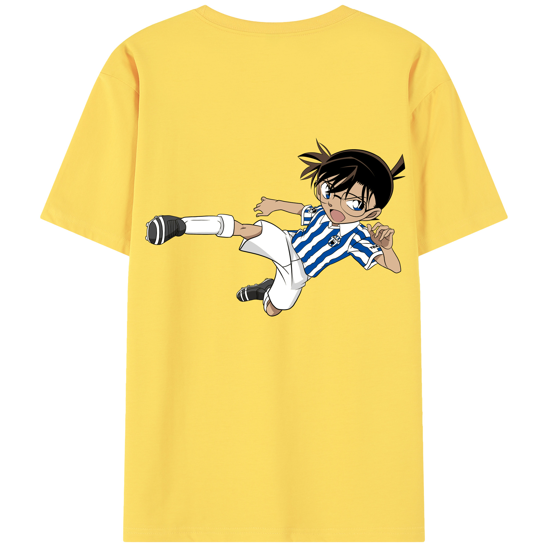 （画像用） 名探偵コナン 江戸川 コナン Detective Conan Conan Edogawa 綿100％半袖Tシャツ（背面プリント）