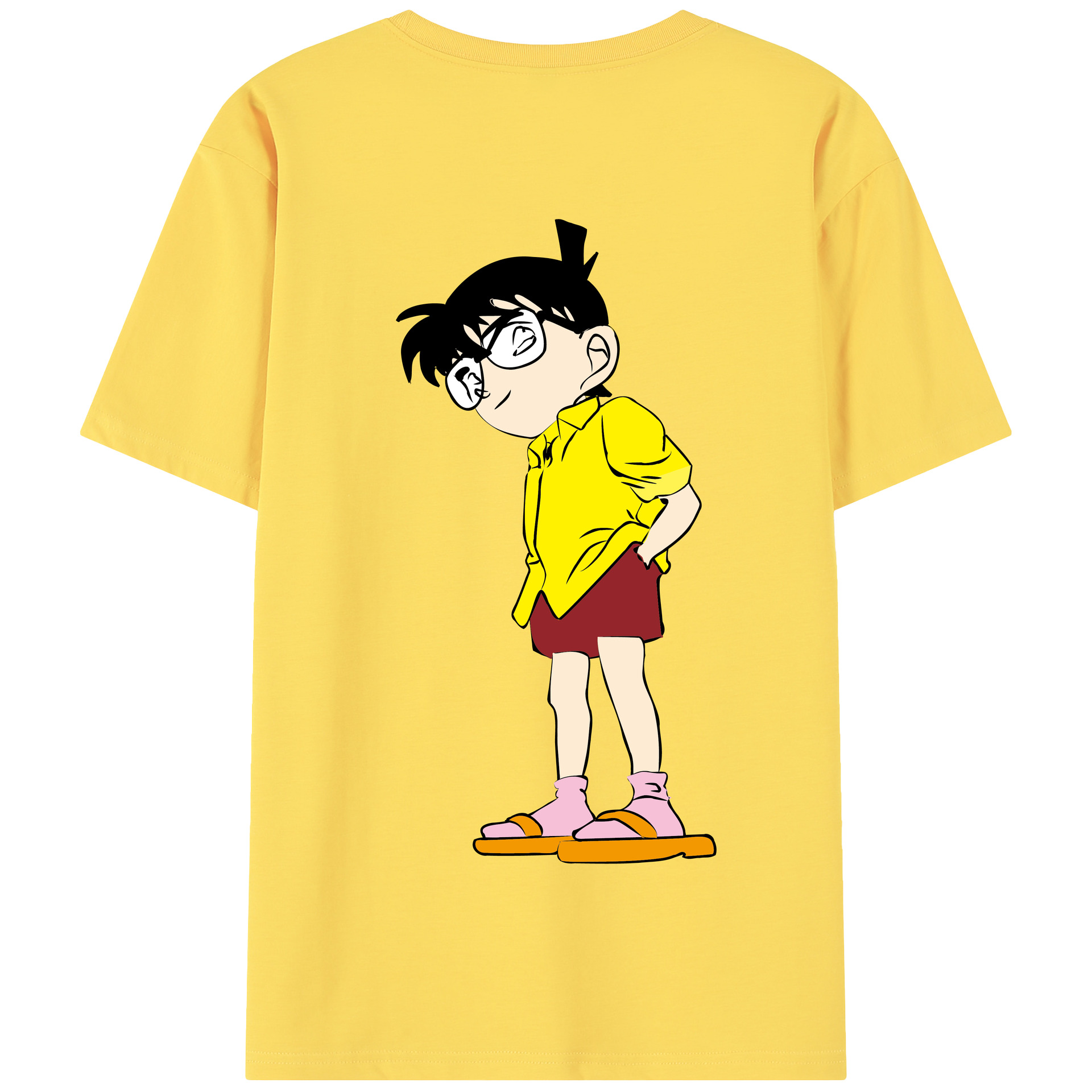 （画像用） 名探偵コナン 江戸川 コナン Detective Conan Conan Edogawa 綿100％半袖Tシャツ（背面プリント）