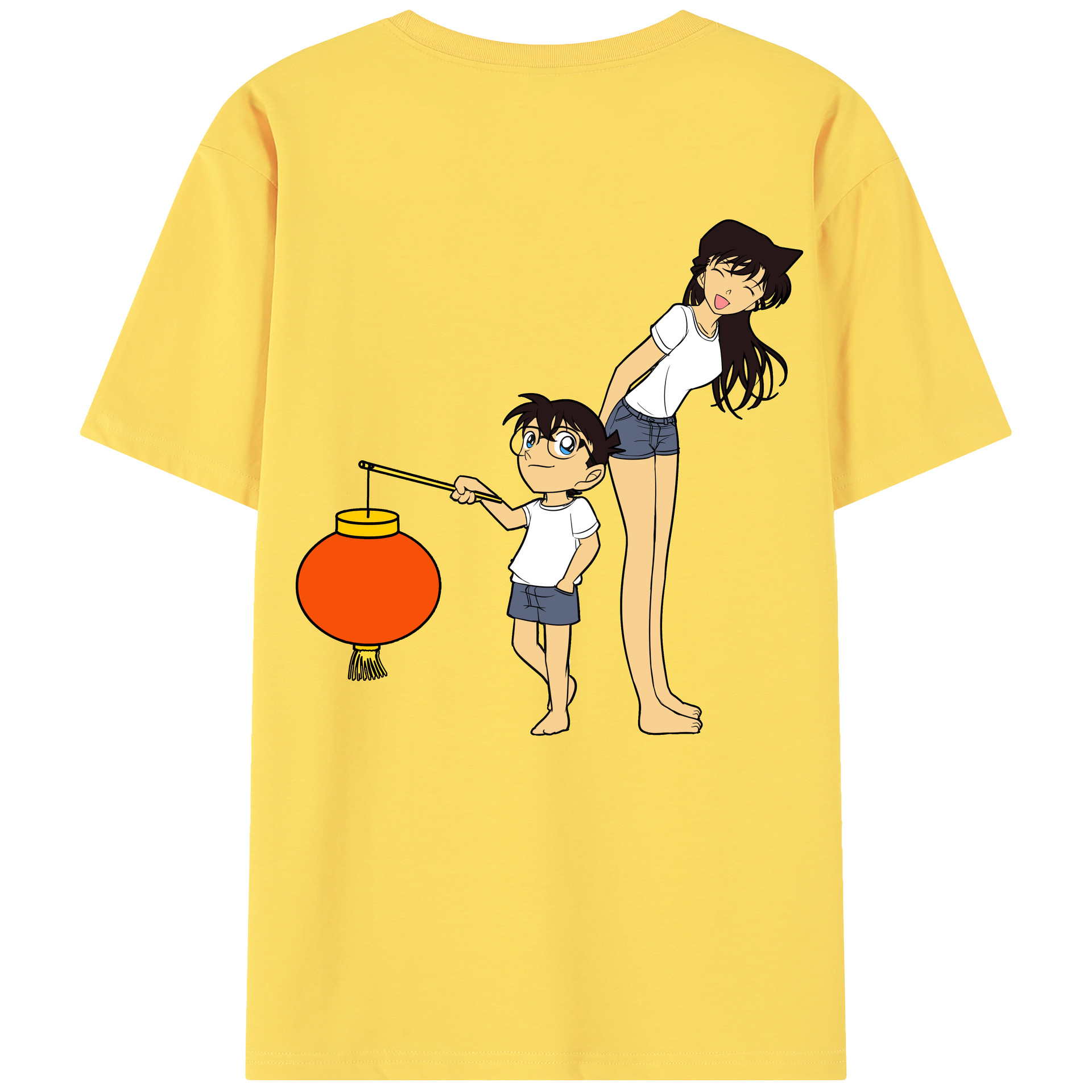 （画像用） 名探偵コナン 毛利 蘭 もうり らん、モーリ ラン Detective Conan Rachel Moore 綿100％半袖Tシャツ（背面プリント）