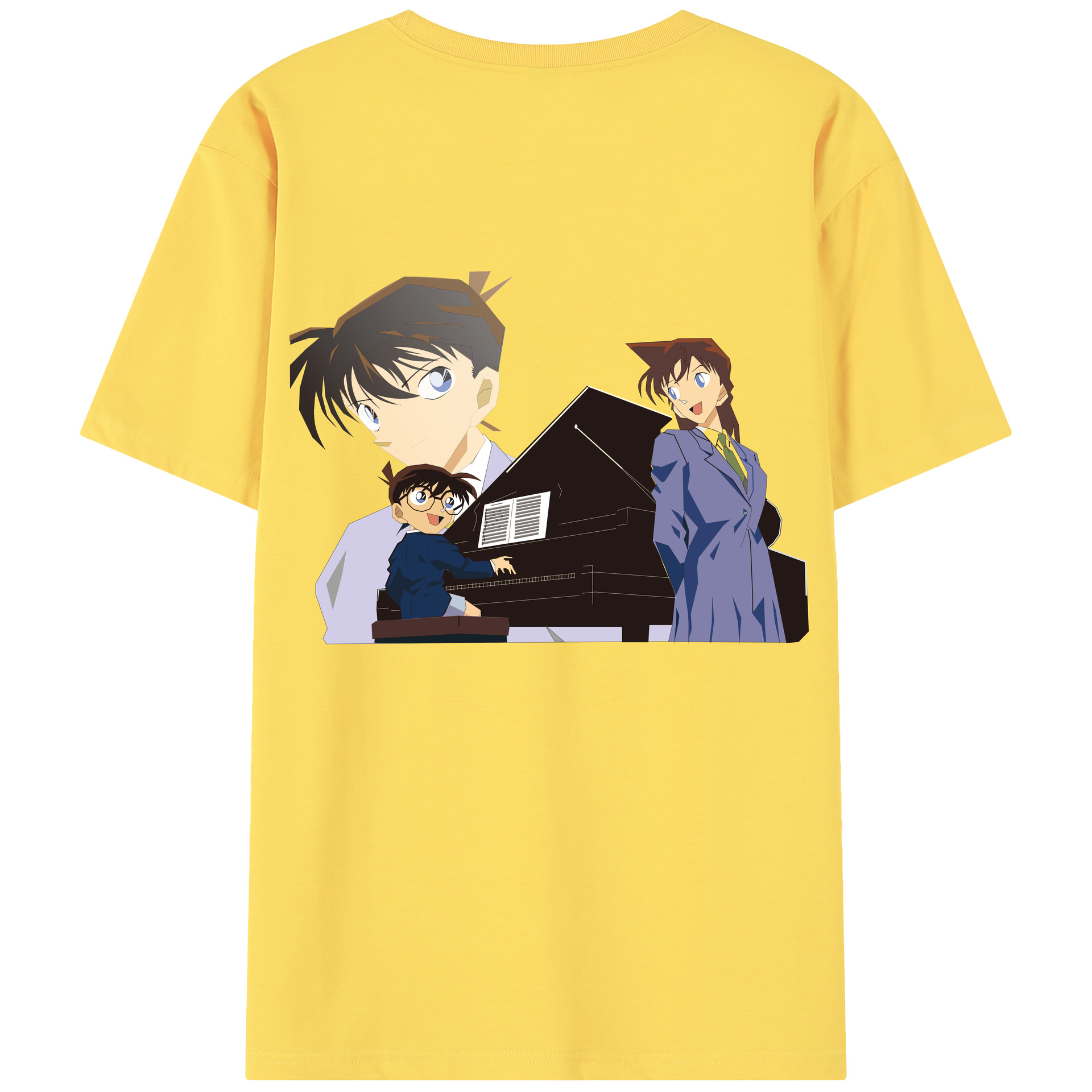 （画像用） 名探偵コナン 毛利 蘭 もうり らん、モーリ ラン Detective Conan Rachel Moore 綿100％半袖Tシャツ（背面プリント）