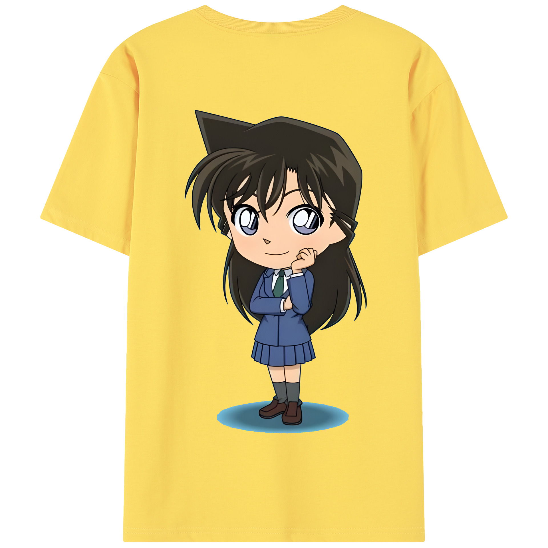 （画像用） 名探偵コナン 毛利 蘭 もうり らん、モーリ ラン Detective Conan Rachel Moore 綿100％半袖Tシャツ（背面プリント）