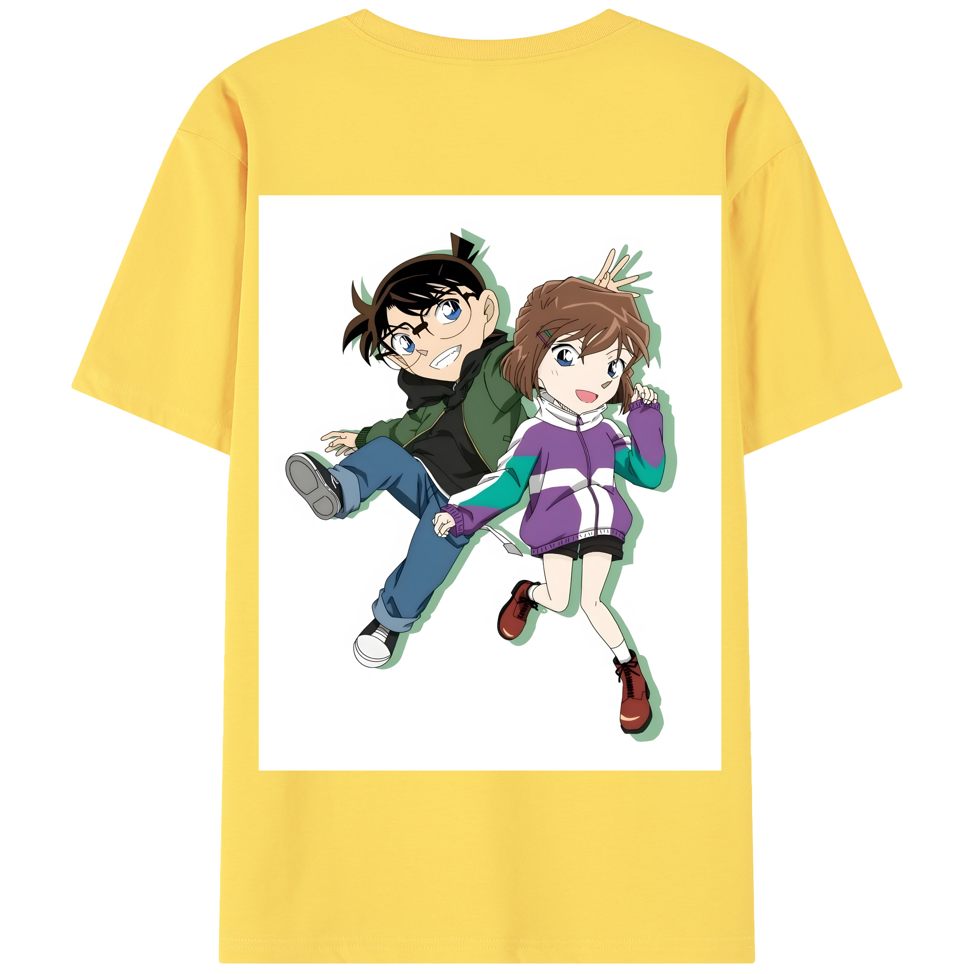 （画像用） 名探偵コナン 灰原 哀 はいばら あい Detective Conan Anita Hailey、Vi Graythorn Haibara Ai 綿100％半袖Tシャツ（背面プリント）