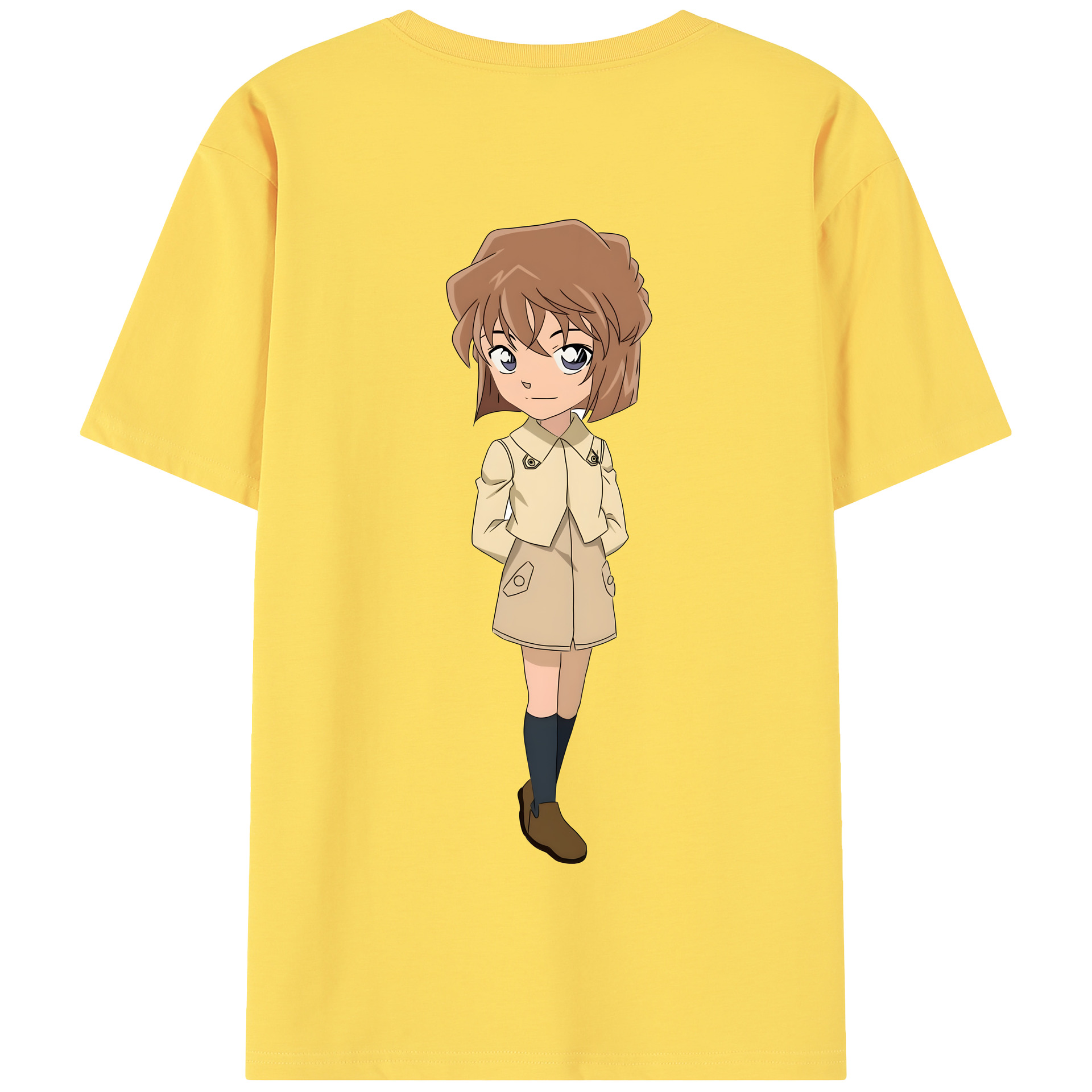 （画像用） 名探偵コナン 灰原 哀 はいばら あい Detective Conan Anita Hailey、Vi Graythorn Haibara Ai 綿100％半袖Tシャツ（背面プリント）