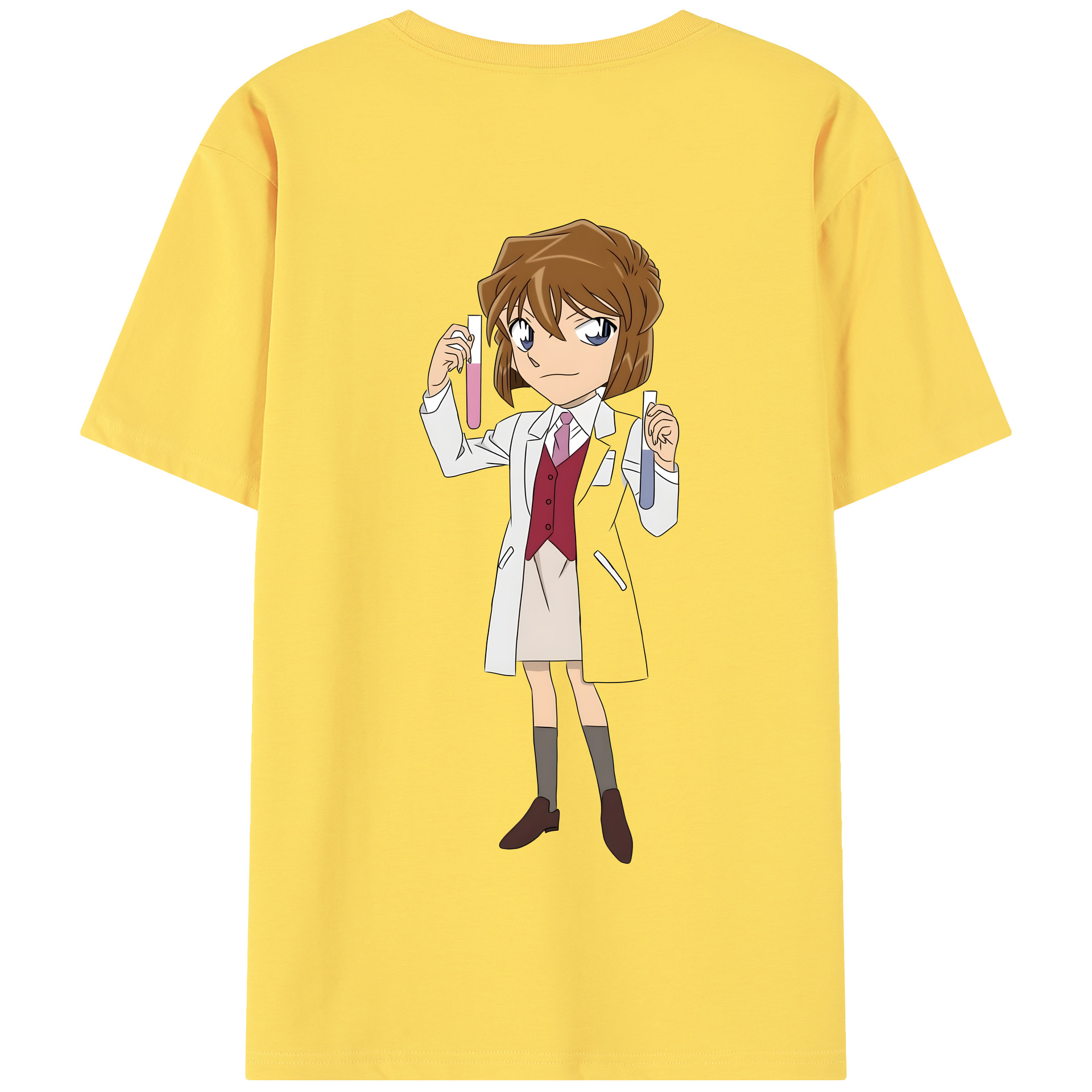 （画像用） 名探偵コナン 灰原 哀 はいばら あい Detective Conan Anita Hailey、Vi Graythorn Haibara Ai 綿100％半袖Tシャツ（背面プリント）