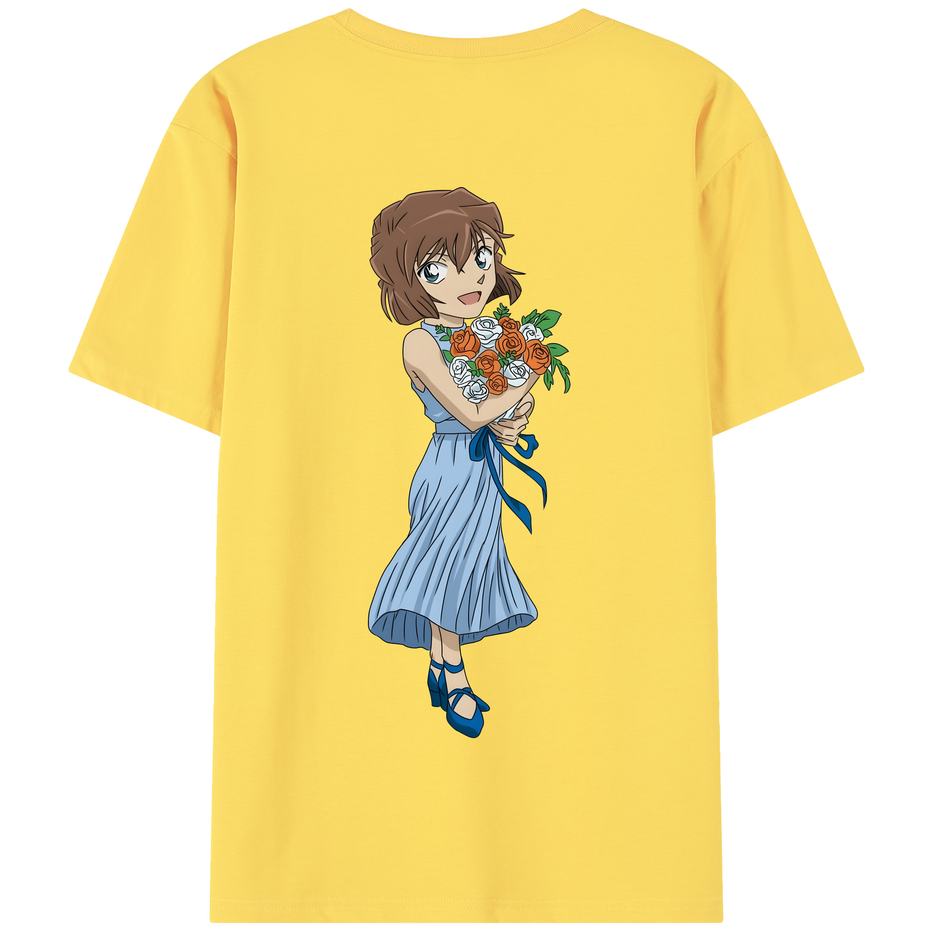 （画像用） 名探偵コナン 灰原 哀 はいばら あい Detective Conan Anita Hailey、Vi Graythorn Haibara Ai 綿100％半袖Tシャツ（背面プリント）