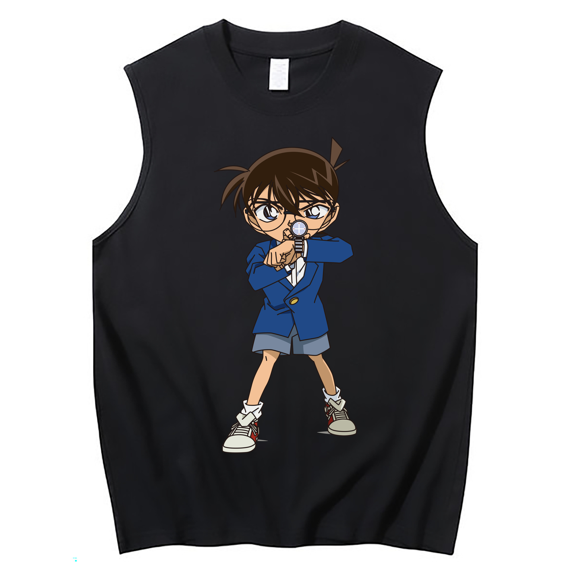 （画像用） 名探偵コナン 江戸川 コナン Detective Conan Conan Edogawa コットン100％タンクトップ（フロントプリント）