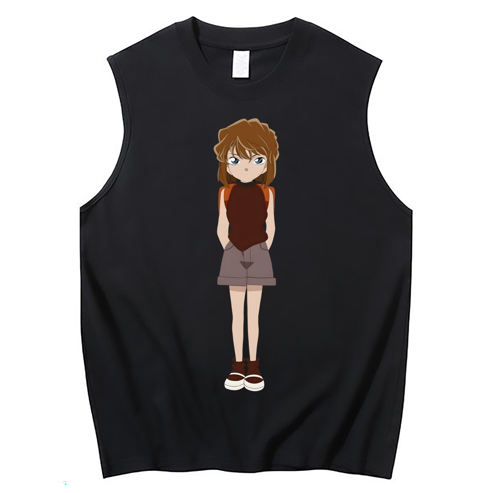 （画像用） 名探偵コナン 灰原 哀 はいばら あい Detective Conan Anita Hailey、Vi Graythorn Haibara Ai コットン100％タンクトップ（フロントプリント）