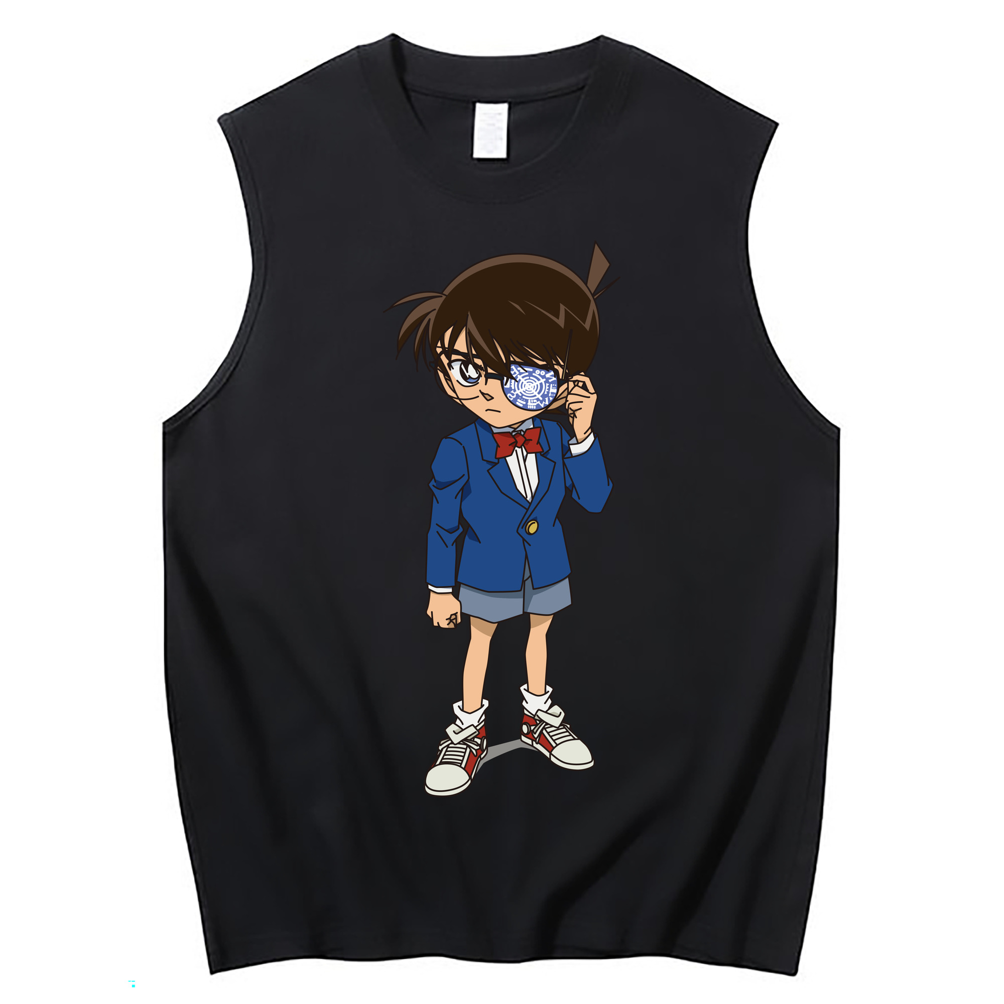 （画像用） 名探偵コナン 江戸川 コナン Detective Conan Conan Edogawa コットン100％タンクトップ（フロントプリント）