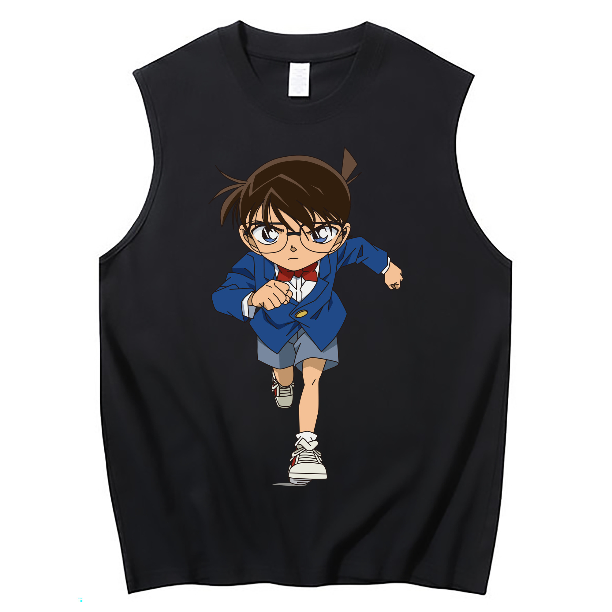 （画像用） 名探偵コナン 江戸川 コナン Detective Conan Conan Edogawa コットン100％タンクトップ（フロントプリント）