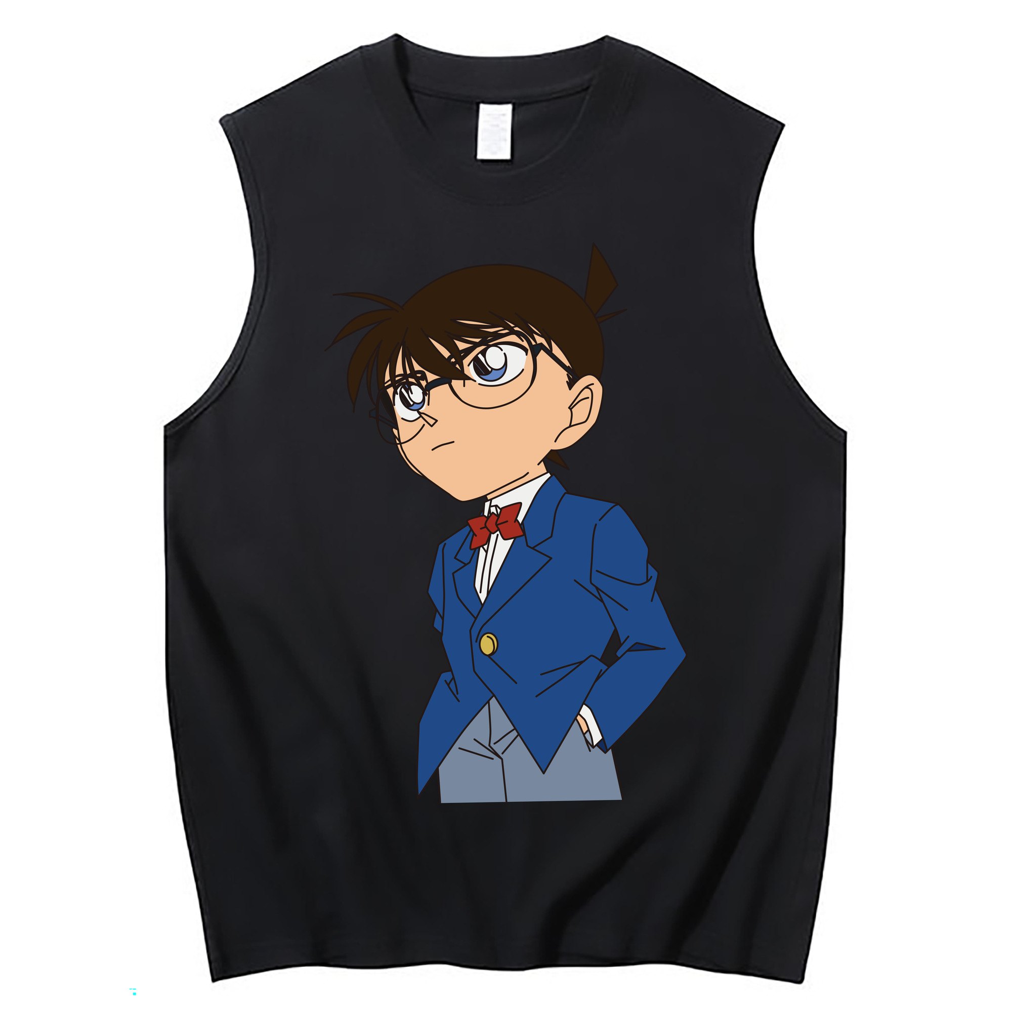 （画像用） 名探偵コナン 江戸川 コナン Detective Conan Conan Edogawa コットン100％タンクトップ（フロントプリント）