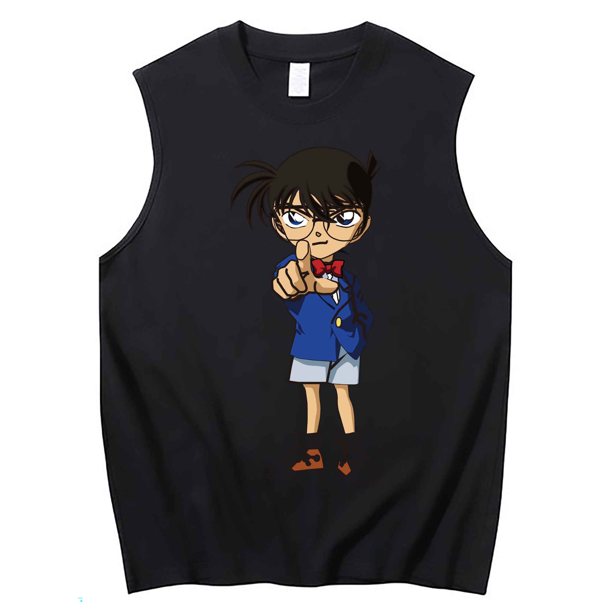 （画像用） 名探偵コナン 江戸川 コナン Detective Conan Conan Edogawa コットン100％タンクトップ（フロントプリント）