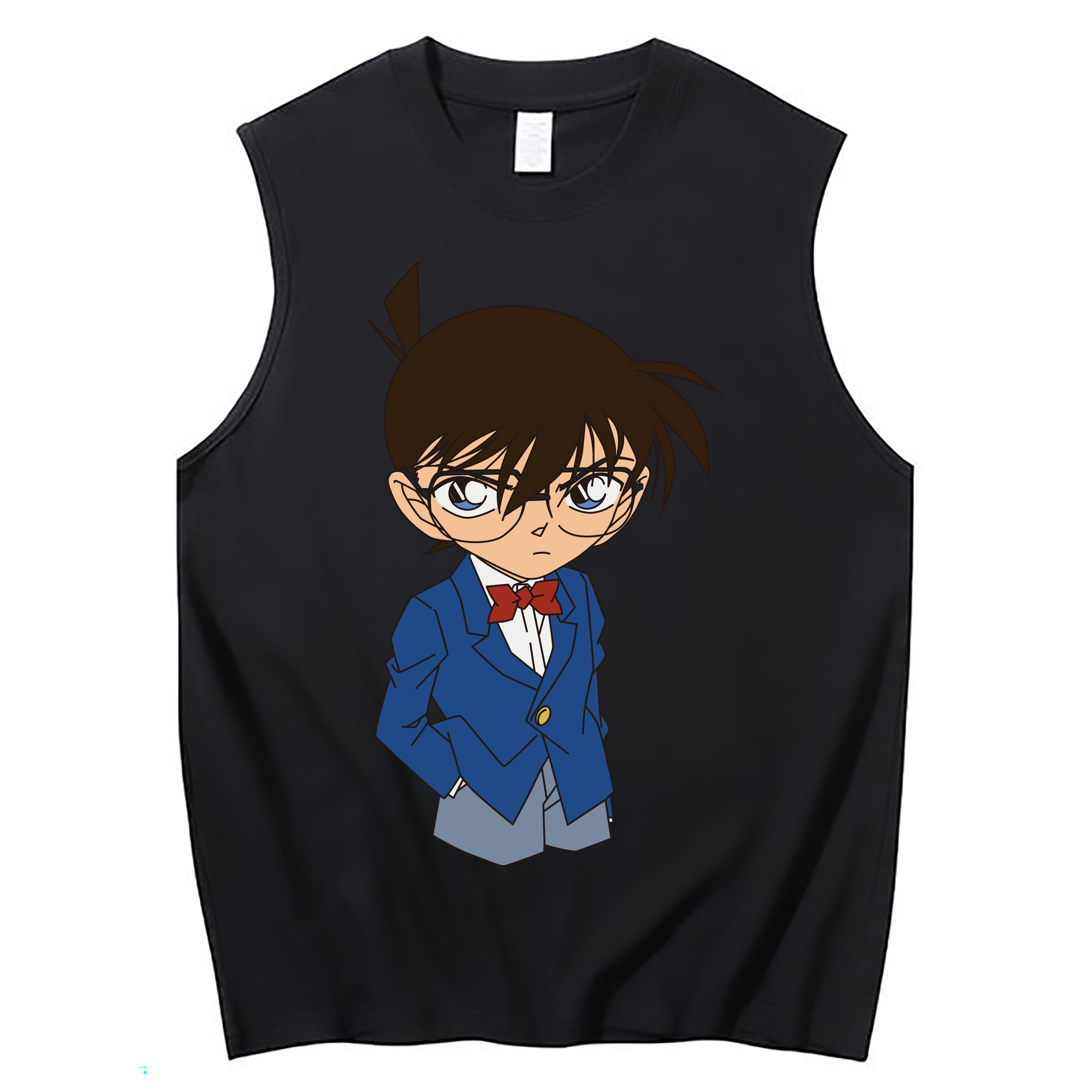 （画像用） 名探偵コナン 江戸川 コナン Detective Conan Conan Edogawa コットン100％タンクトップ（フロントプリント）