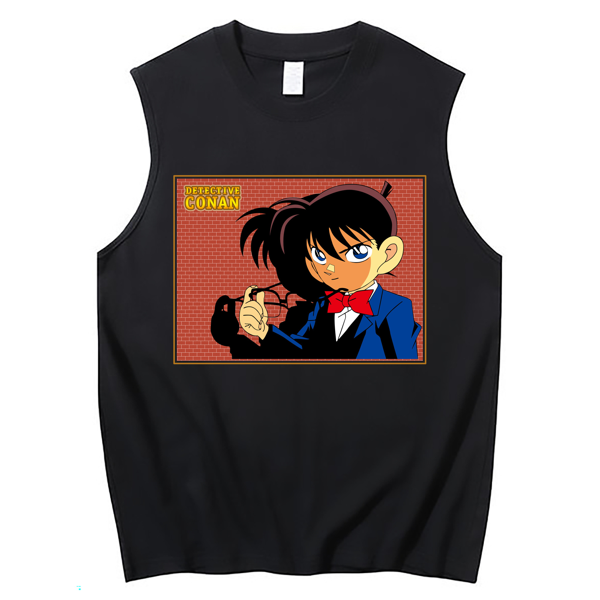 （画像用） 名探偵コナン 江戸川 コナン Detective Conan Conan Edogawa コットン100％タンクトップ（フロントプリント）