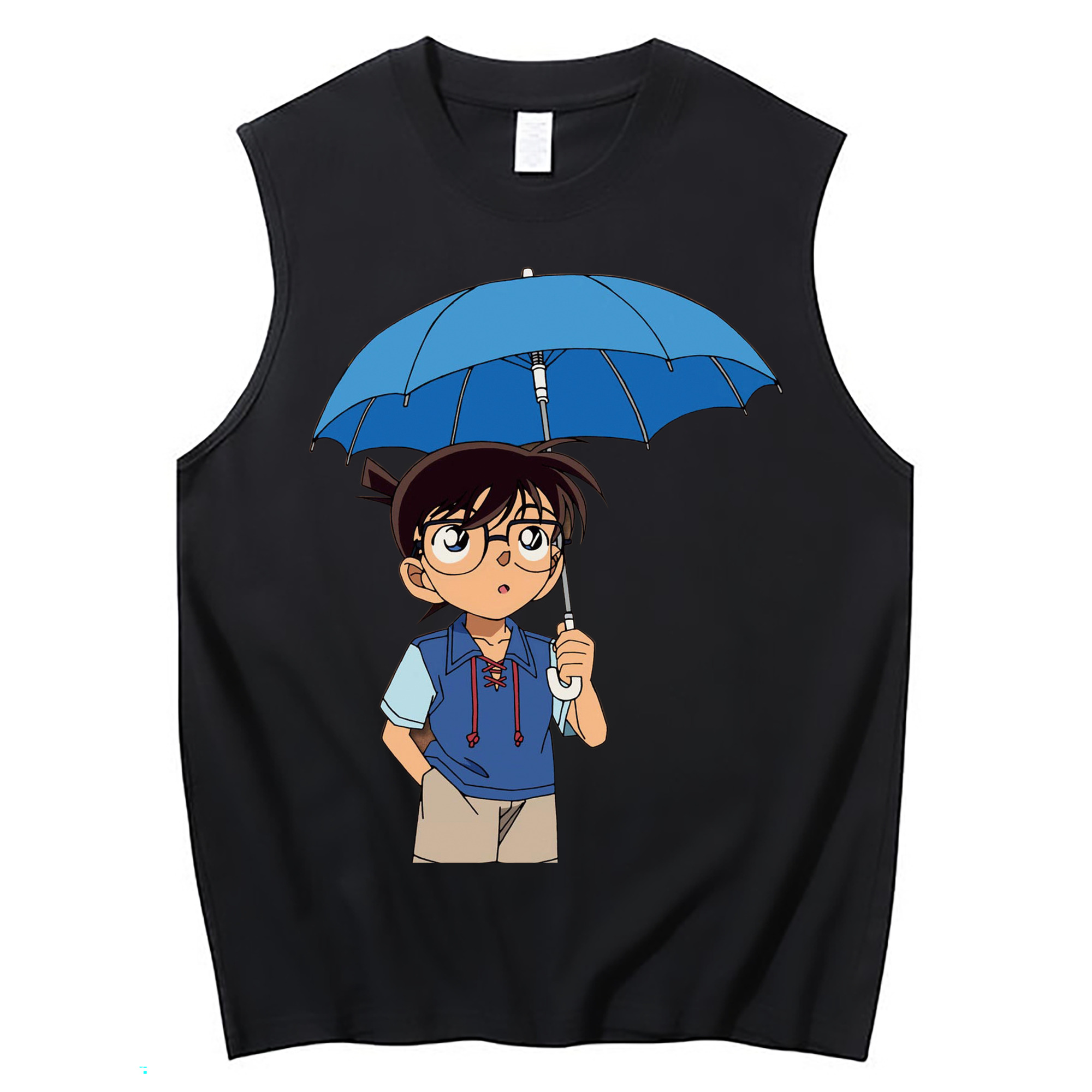 （画像用） 名探偵コナン 江戸川 コナン Detective Conan Conan Edogawa コットン100％タンクトップ（フロントプリント）