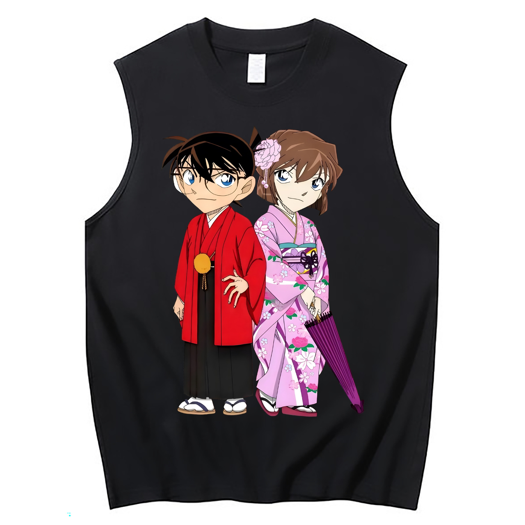 （画像用） 名探偵コナン 江戸川 コナン Detective Conan Conan Edogawa コットン100％タンクトップ（フロントプリント）