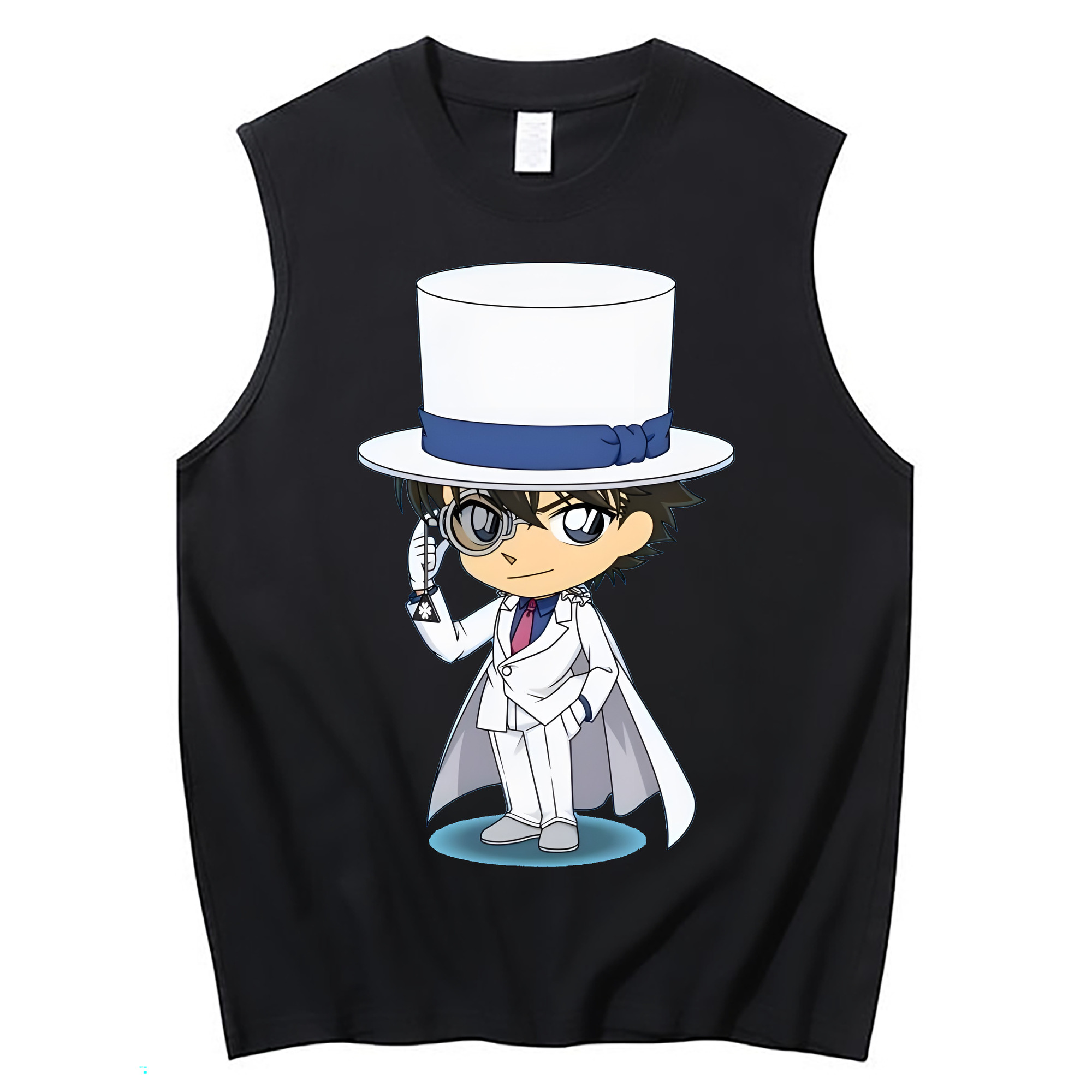 （画像用） 名探偵コナン くろば かいと Detective Conan Kuroba Kaito コットン100％タンクトップ（フロントプリント）