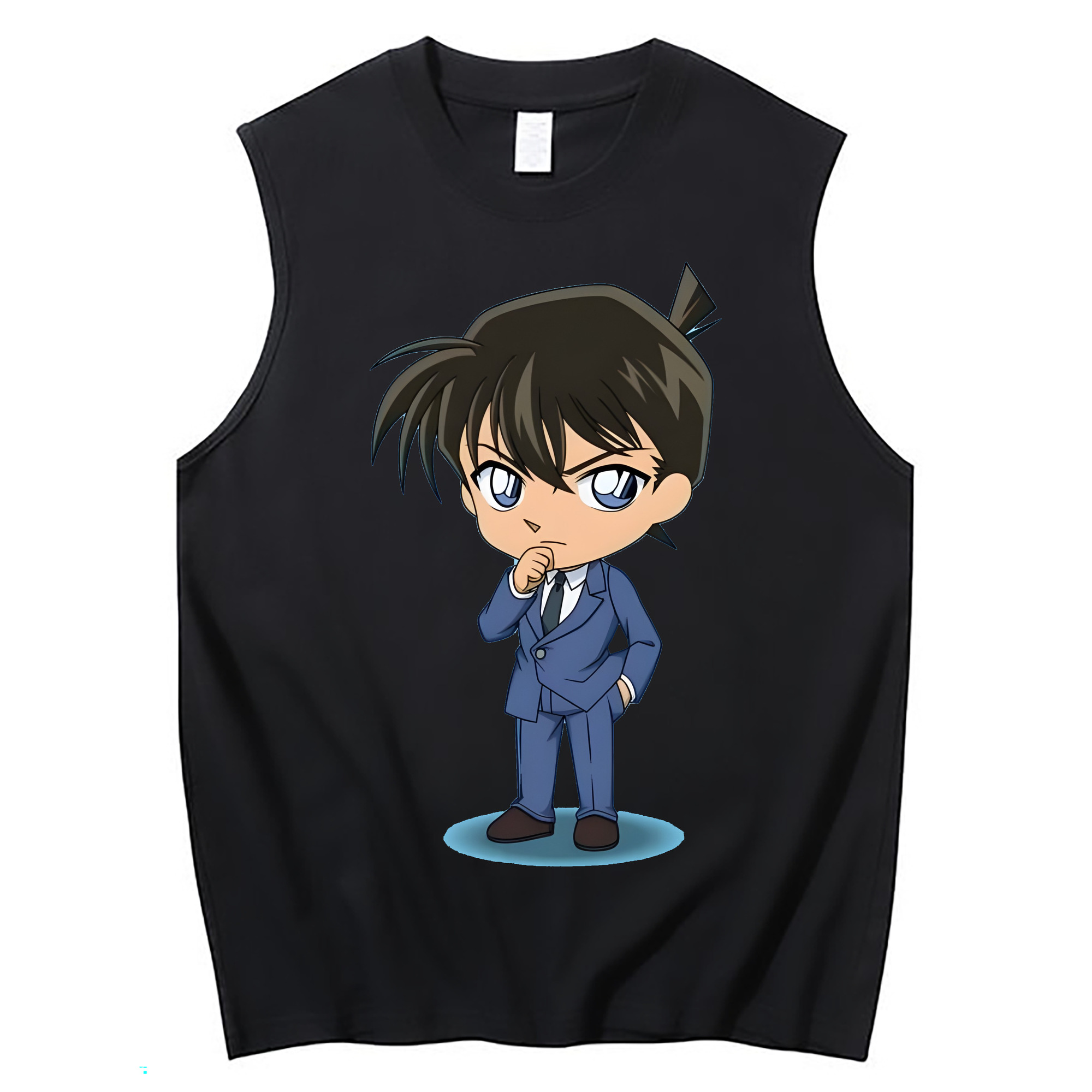 （画像用） 名探偵コナン 江戸川 コナン Detective Conan Conan Edogawa コットン100％タンクトップ（フロントプリント）