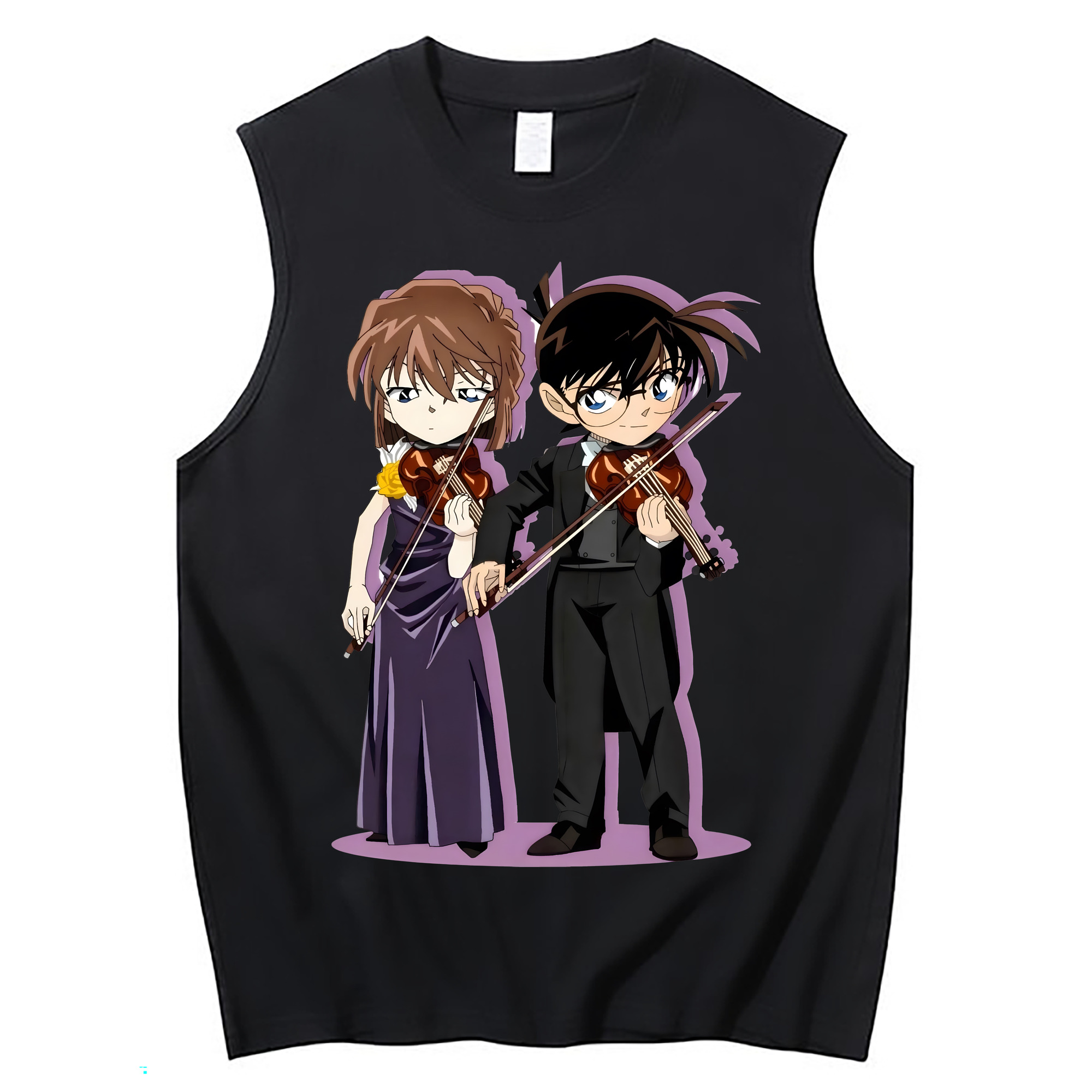 （画像用） 名探偵コナン 灰原 哀 はいばら あい Detective Conan Anita Hailey、Vi Graythorn Haibara Ai コットン100％タンクトップ（フロントプリント）