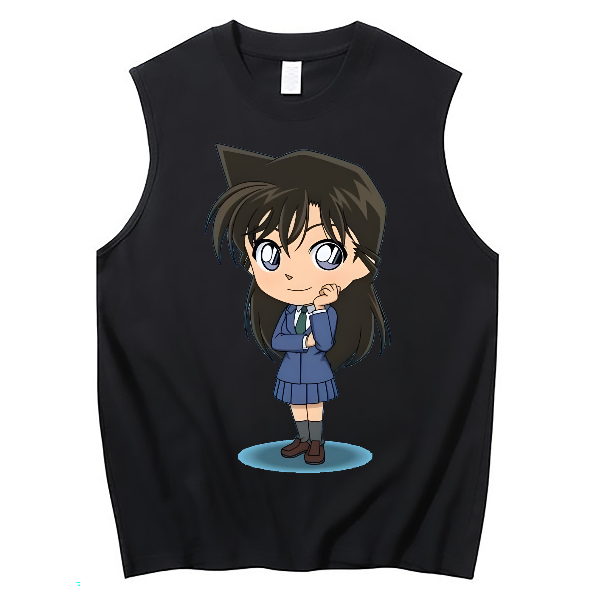 （画像用） 名探偵コナン 毛利 蘭 もうり らん、モーリ ラン Detective Conan Rachel Moore コットン100％タンクトップ（フロントプリント）