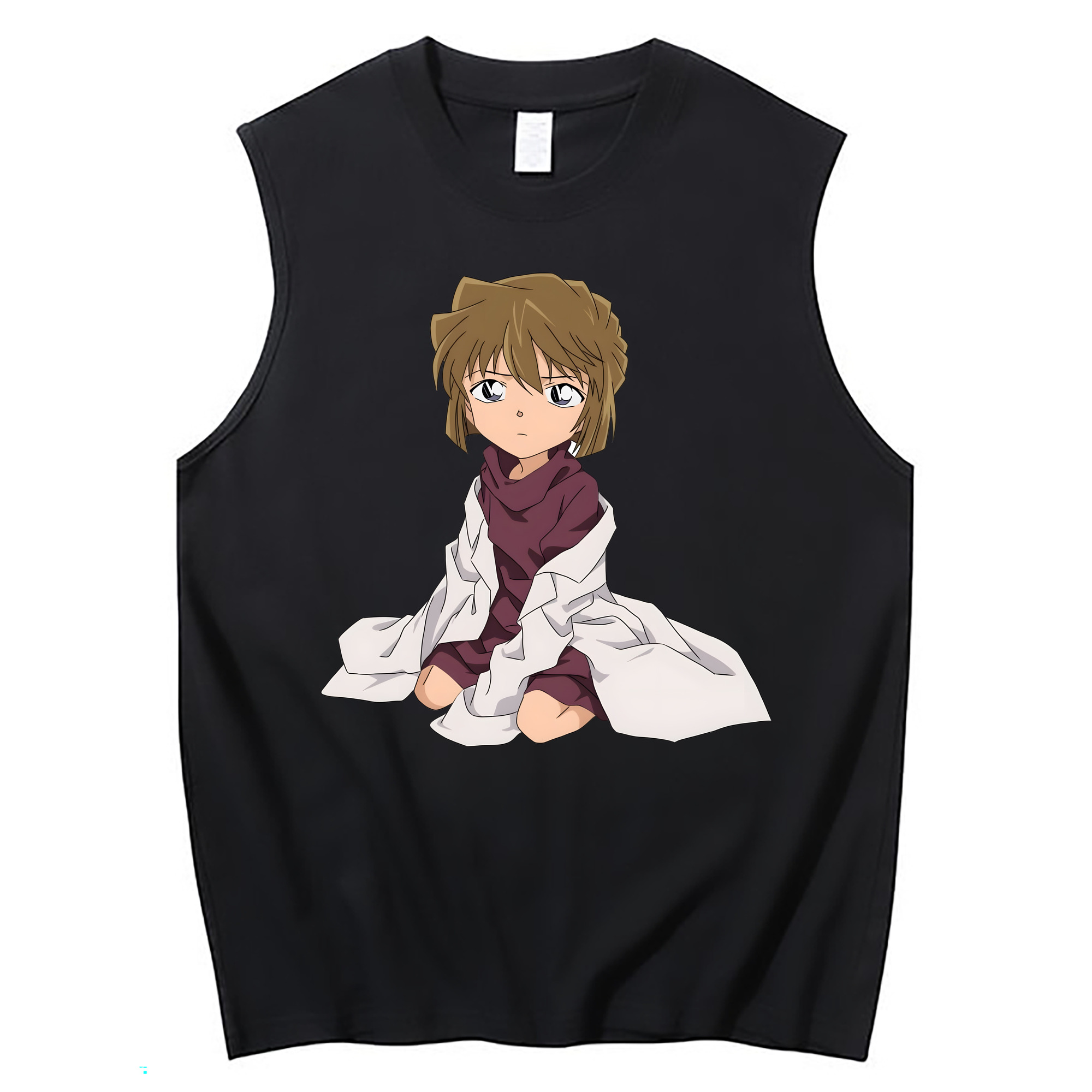 （画像用） 名探偵コナン 灰原 哀 はいばら あい Detective Conan Anita Hailey、Vi Graythorn Haibara Ai コットン100％タンクトップ（フロントプリント）