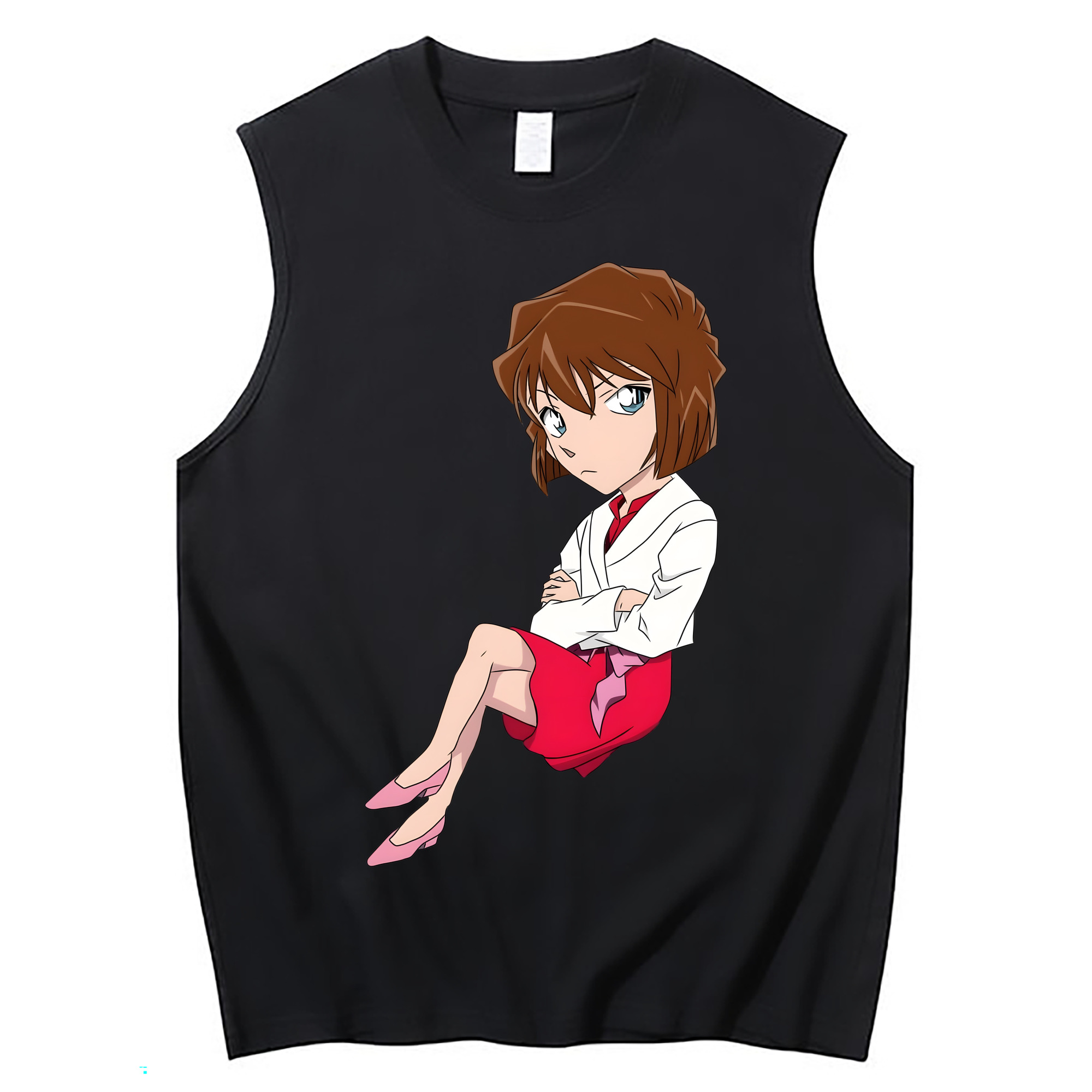 （画像用） 名探偵コナン 灰原 哀 はいばら あい Detective Conan Anita Hailey、Vi Graythorn Haibara Ai コットン100％タンクトップ（フロントプリント）