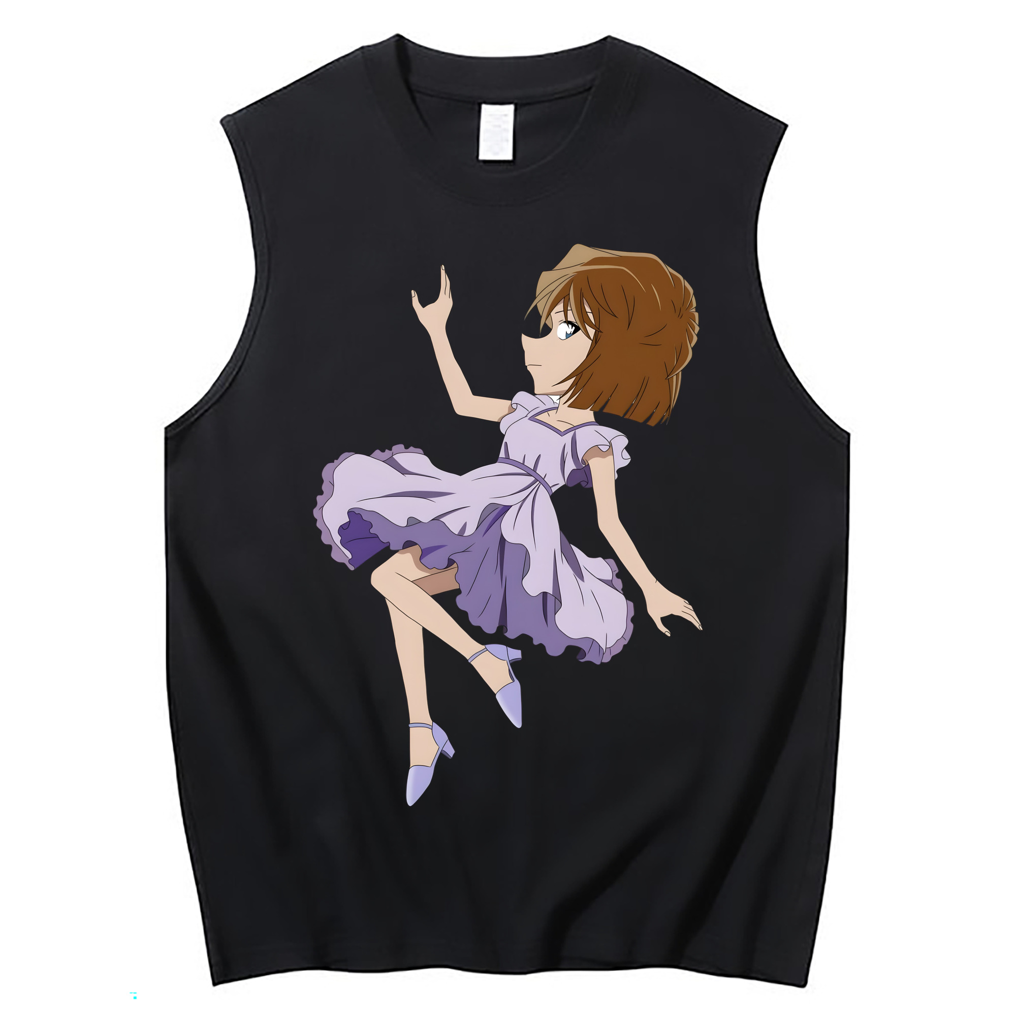 （画像用） 名探偵コナン 灰原 哀 はいばら あい Detective Conan Anita Hailey、Vi Graythorn Haibara Ai コットン100％タンクトップ（フロントプリント）