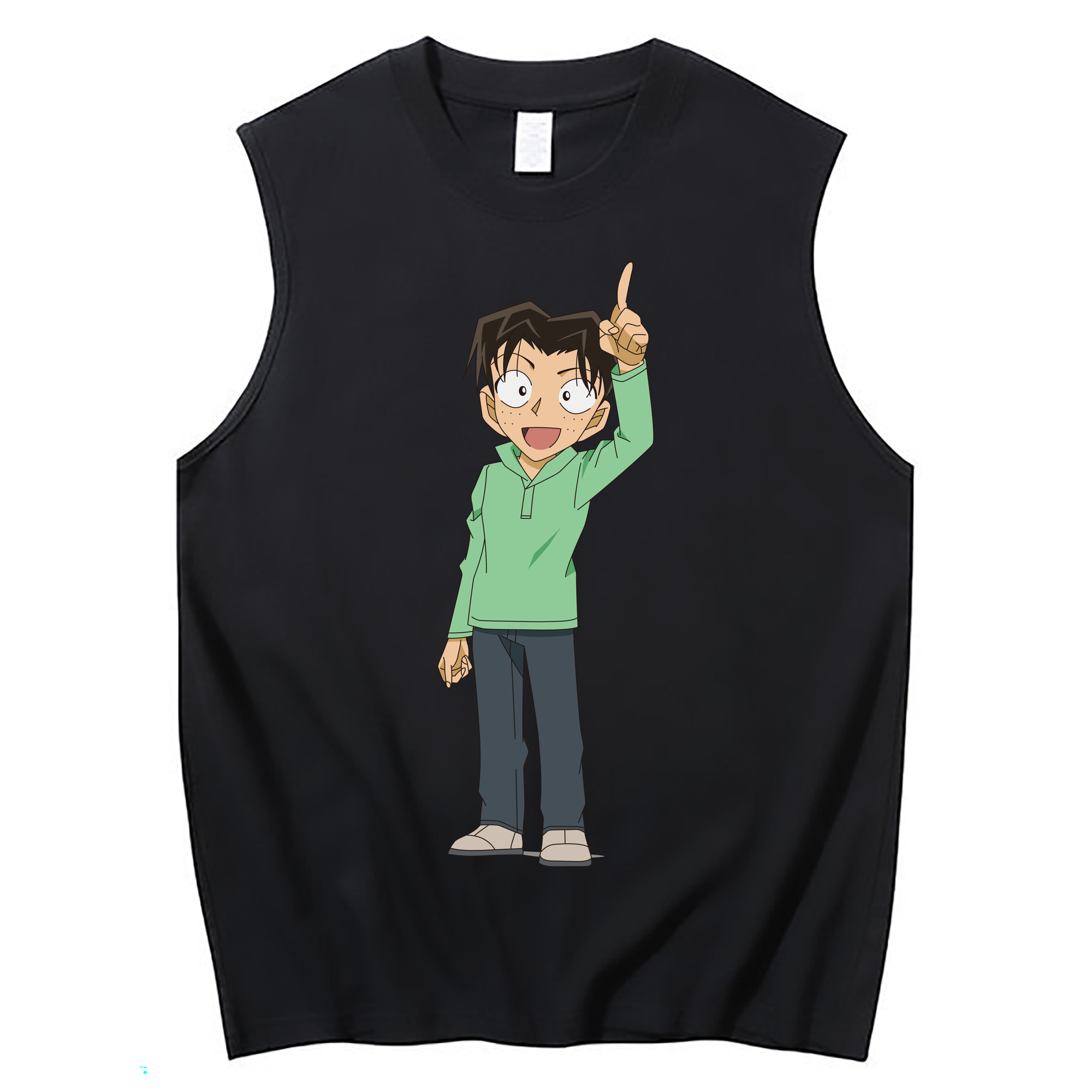 （画像用） 名探偵コナン 円谷 光彦 つぶらや みつひこ Detective Conan Mitch Tennyson コットン100％タンクトップ（フロントプリント）