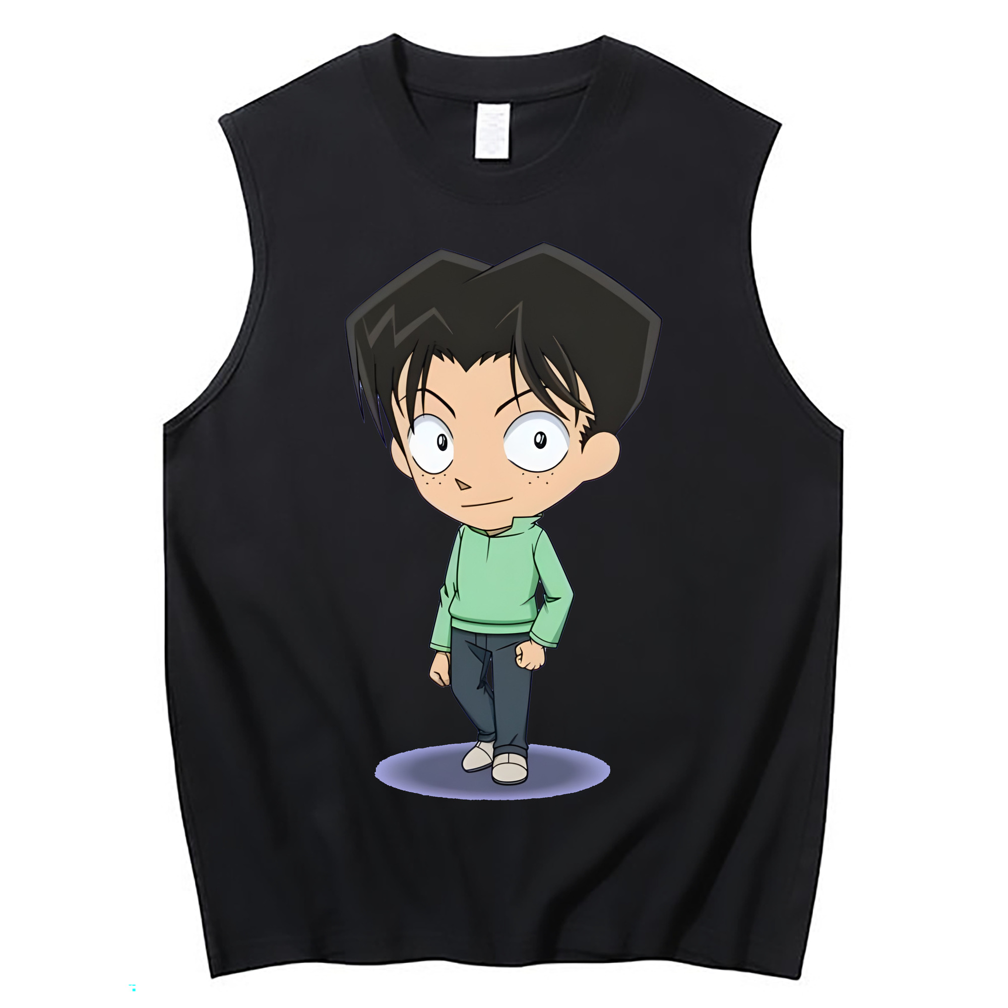 （画像用） 名探偵コナン 円谷 光彦 つぶらや みつひこ Detective Conan Mitch Tennyson コットン100％タンクトップ（フロントプリント）