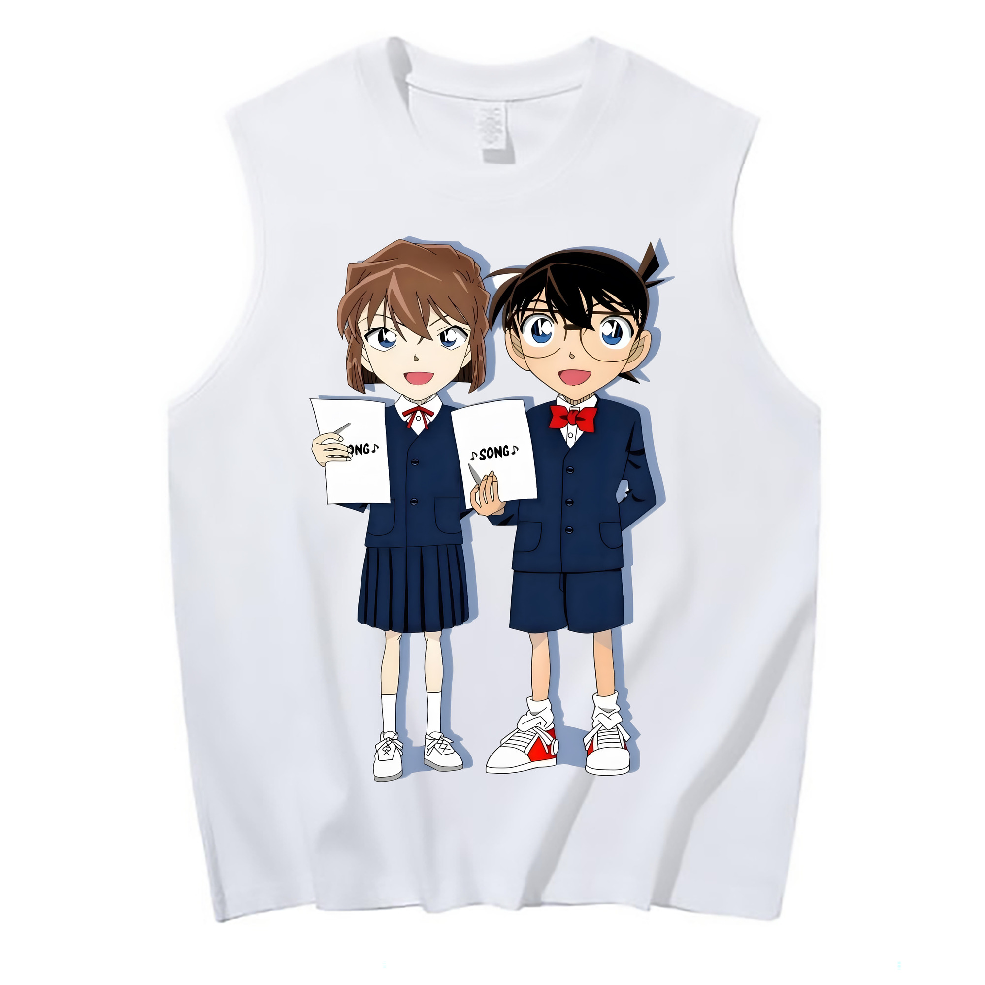 （画像用） 名探偵コナン 灰原 哀 はいばら あい Detective Conan Anita Hailey、Vi Graythorn Haibara Ai コットン100％タンクトップ（フロントプリント）