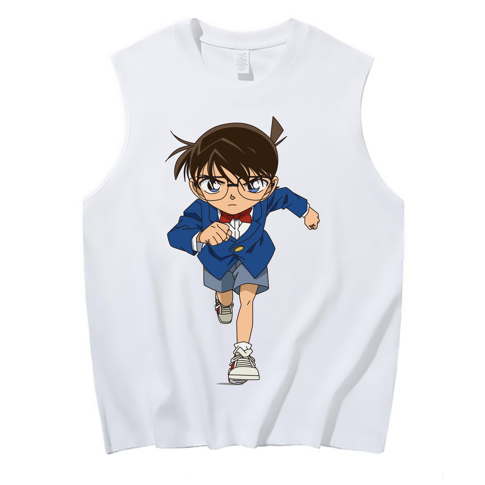 （画像用） 名探偵コナン 江戸川 コナン Detective Conan Conan Edogawa コットン100％タンクトップ（フロントプリント）
