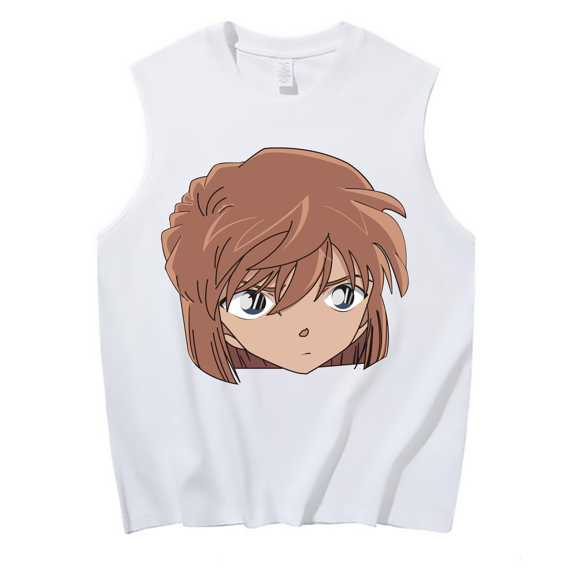 （画像用） 名探偵コナン 灰原 哀 はいばら あい Detective Conan Anita Hailey、Vi Graythorn Haibara Ai コットン100％タンクトップ（フロントプリント）