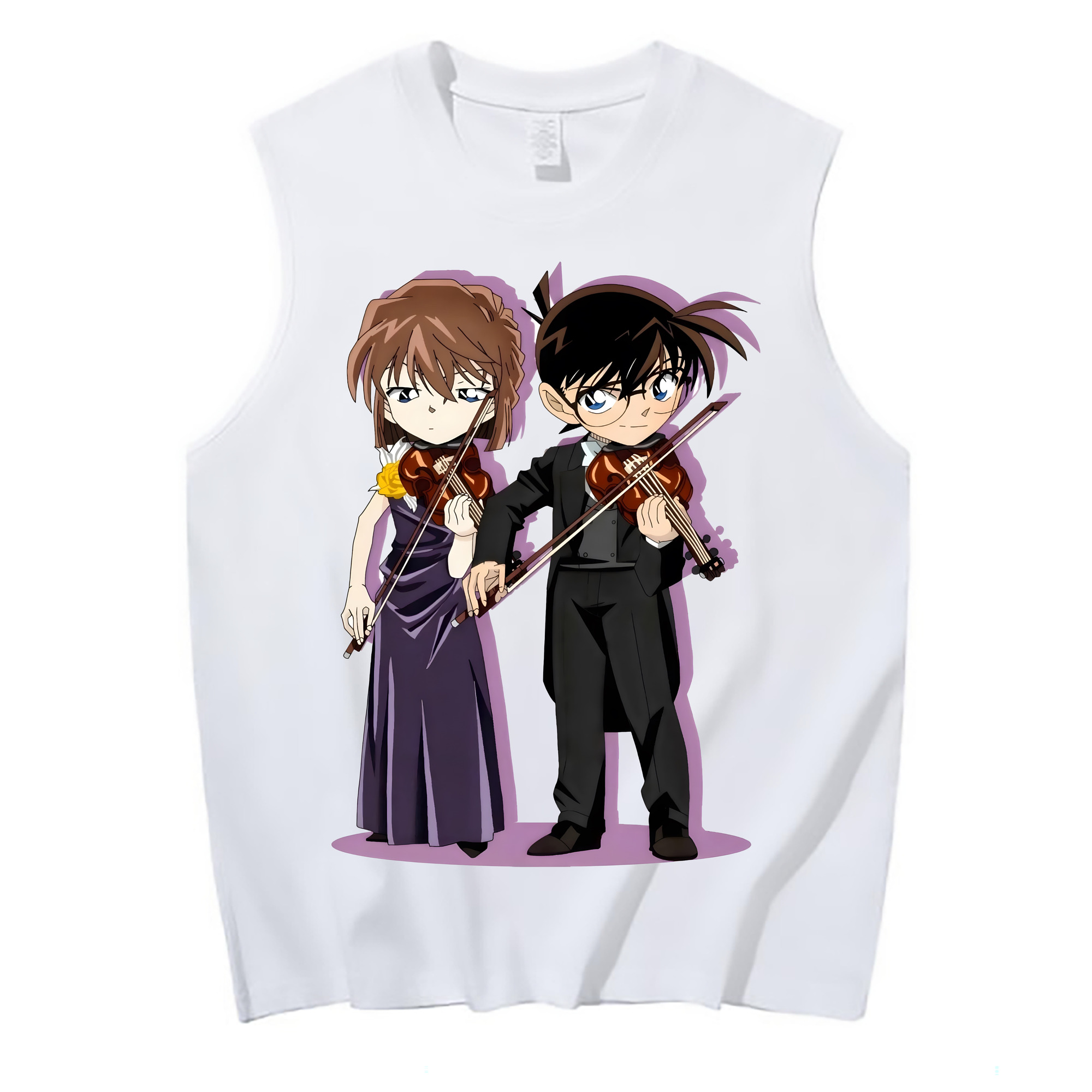 （画像用） 名探偵コナン 灰原 哀 はいばら あい Detective Conan Anita Hailey、Vi Graythorn Haibara Ai コットン100％タンクトップ（フロントプリント）