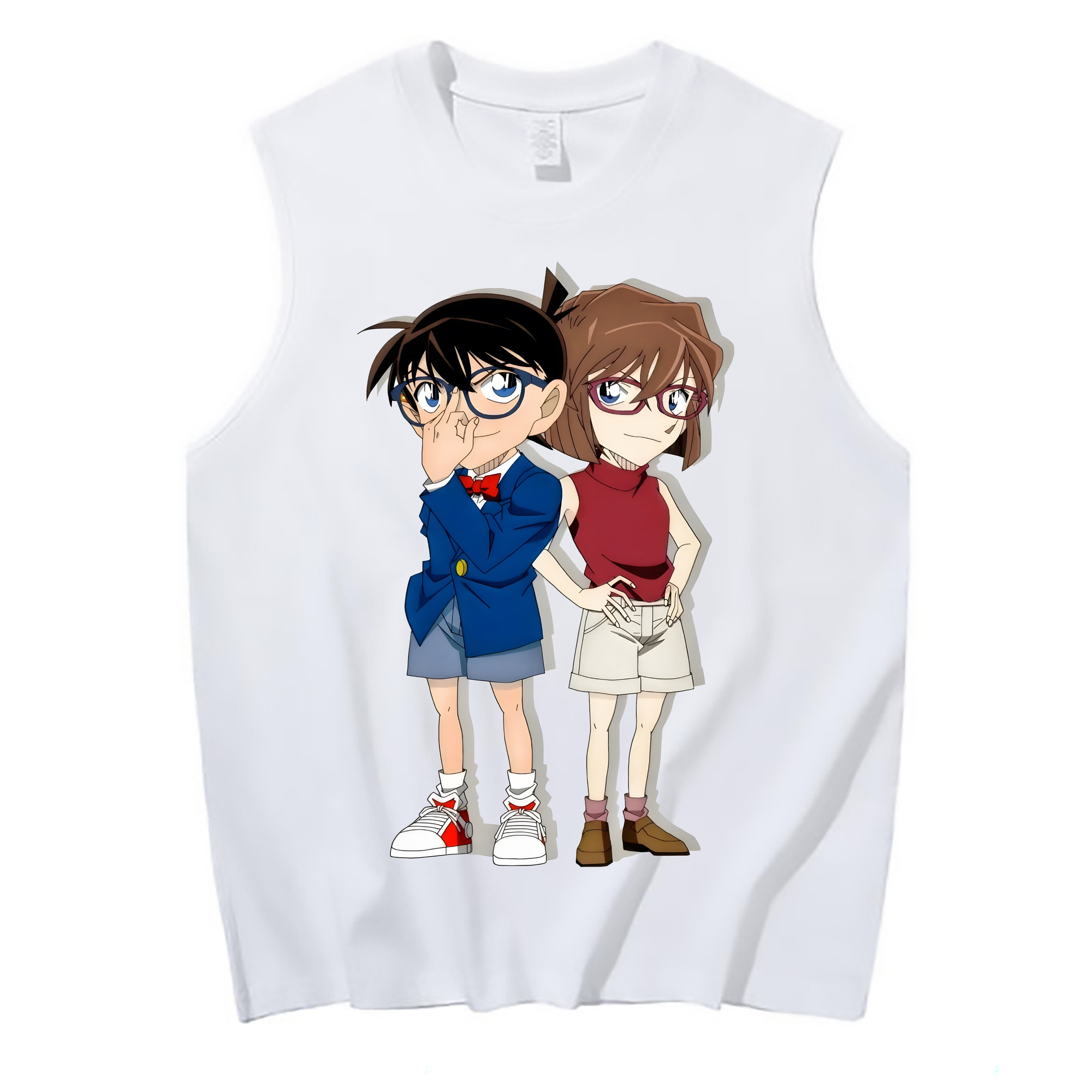 （画像用） 名探偵コナン 灰原 哀 はいばら あい Detective Conan Anita Hailey、Vi Graythorn Haibara Ai コットン100％タンクトップ（フロントプリント）