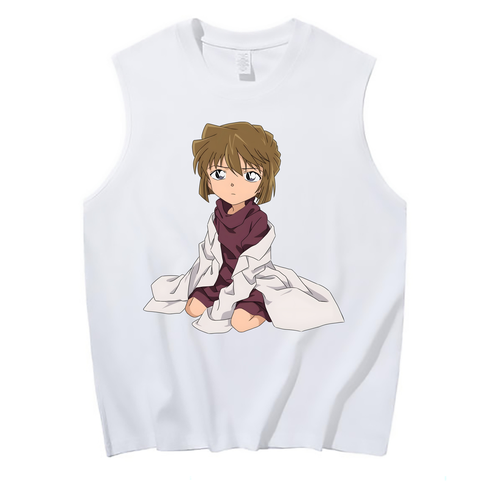 （画像用） 名探偵コナン 灰原 哀 はいばら あい Detective Conan Anita Hailey、Vi Graythorn Haibara Ai コットン100％タンクトップ（フロントプリント）