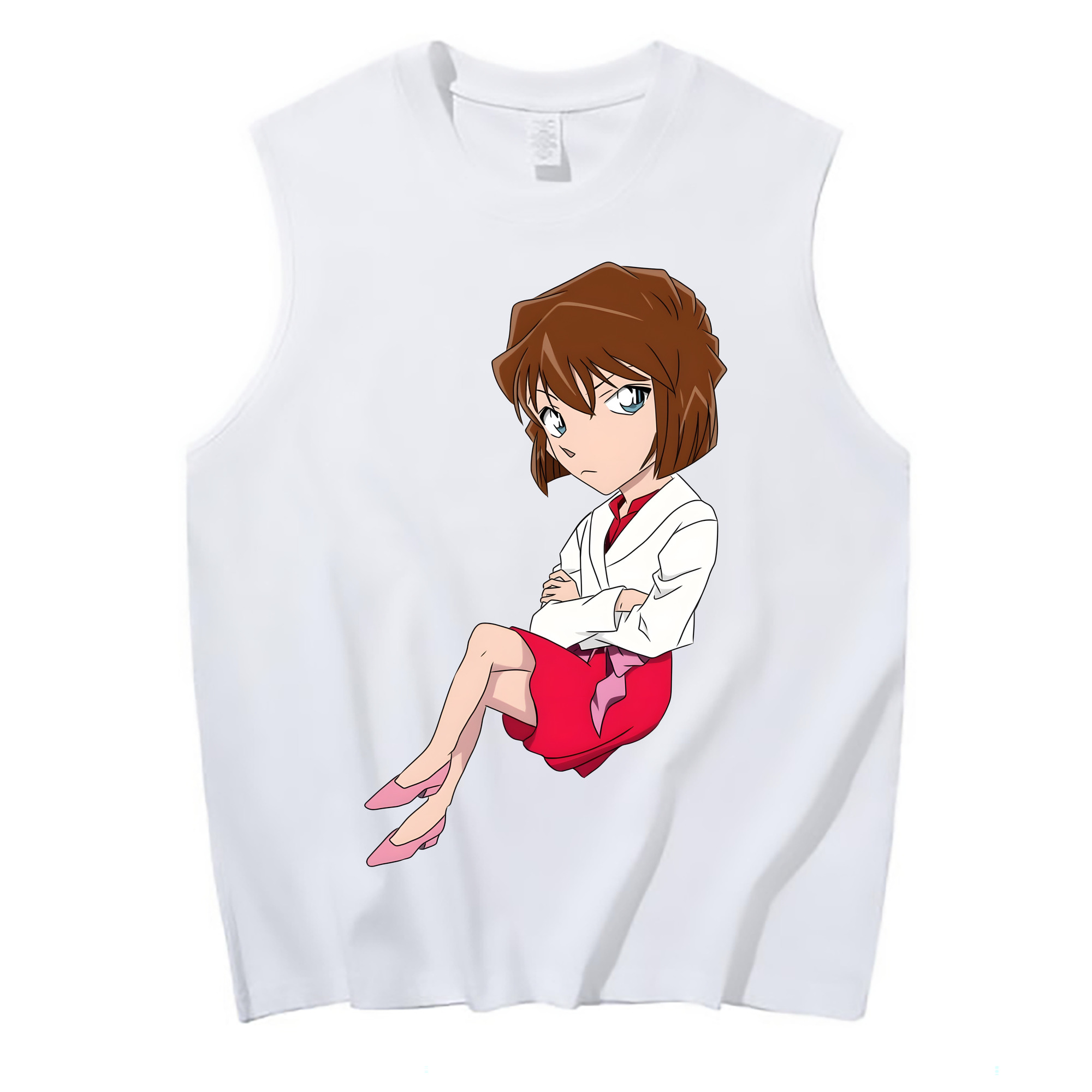 （画像用） 名探偵コナン 灰原 哀 はいばら あい Detective Conan Anita Hailey、Vi Graythorn Haibara Ai コットン100％タンクトップ（フロントプリント）