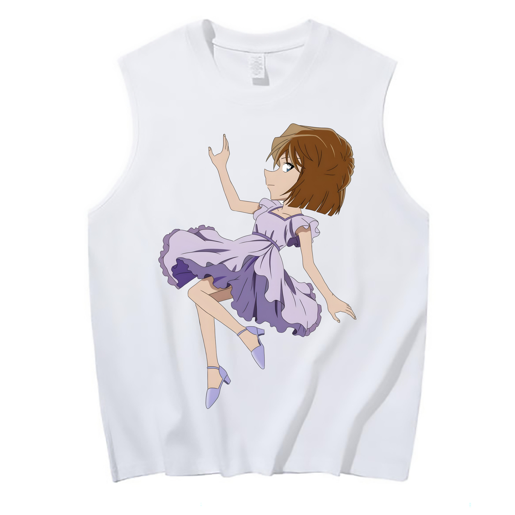 （画像用） 名探偵コナン 灰原 哀 はいばら あい Detective Conan Anita Hailey、Vi Graythorn Haibara Ai コットン100％タンクトップ（フロントプリント）