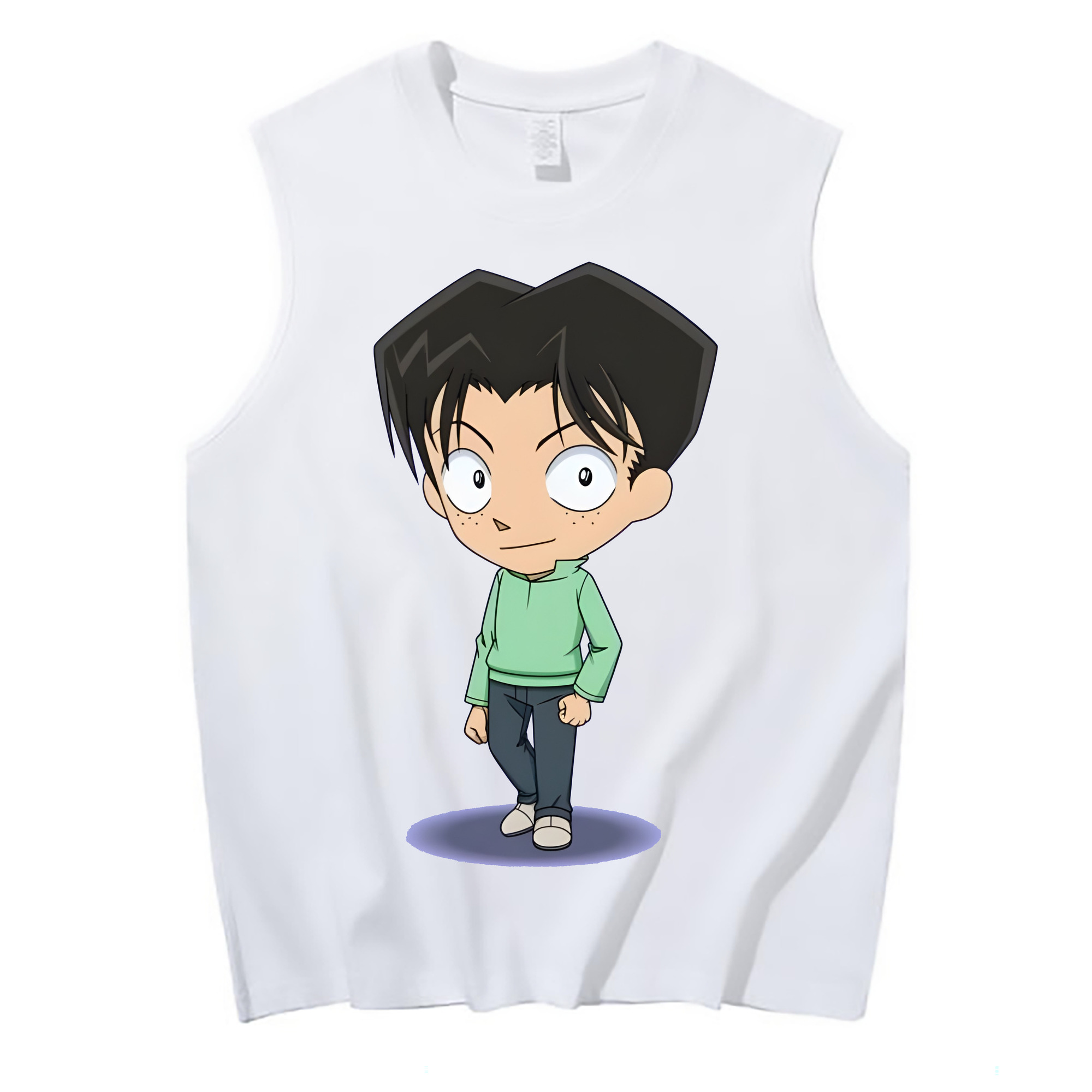 （画像用） 名探偵コナン 円谷 光彦 つぶらや みつひこ Detective Conan Mitch Tennyson コットン100％タンクトップ（フロントプリント）
