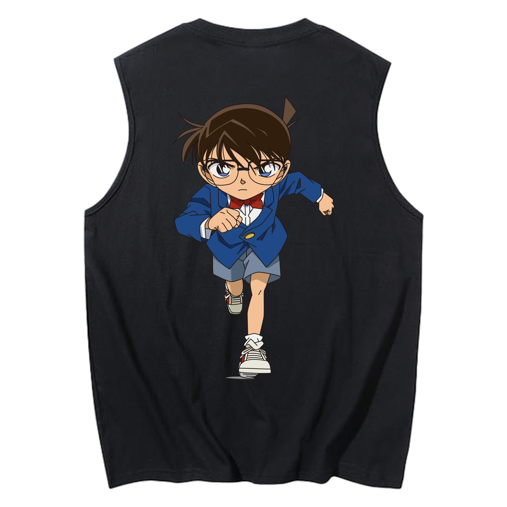 （画像用） 名探偵コナン 江戸川 コナン Detective Conan Conan Edogawa コットン100％タンクトップ（背面プリント）
